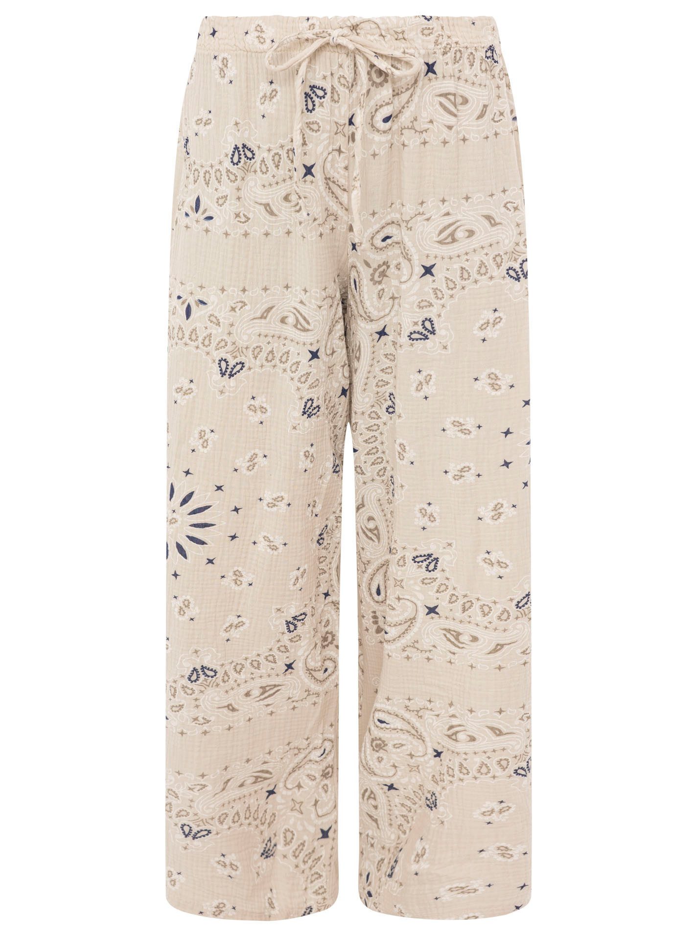 Zwillingsherz Stoffhose "Paisley Dreams" Paisley Muster, elastischer Bund mit Kordel, Musselin