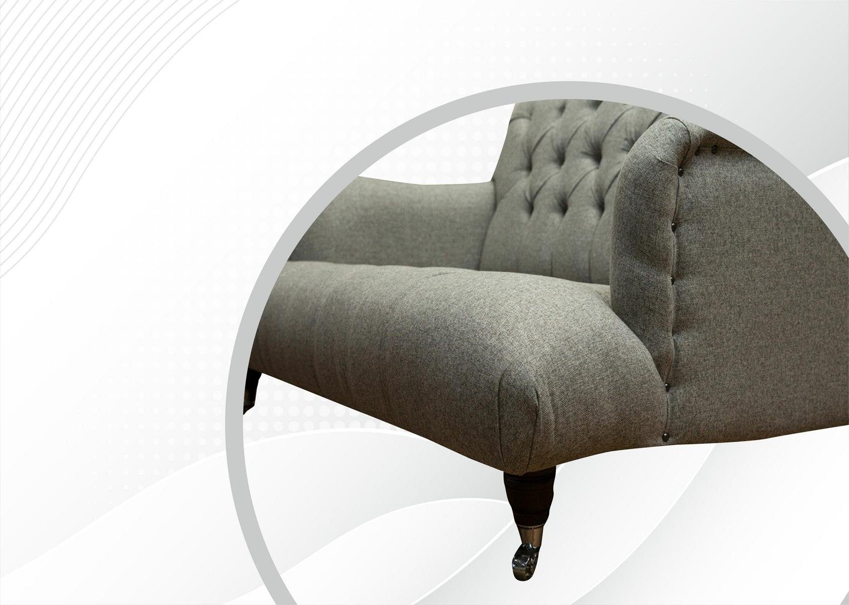 Textil JVmoebel Moderner Zweisitzer Chesterfield Chesterfield-Sofa,