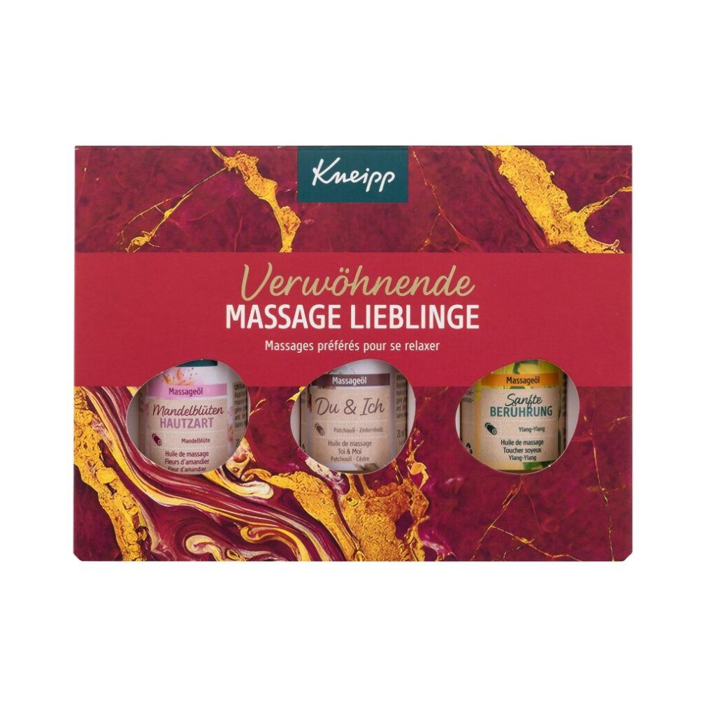 Kneipp Hautpflege-Set Geschenkset mit Massageölen 3 x 20 ml