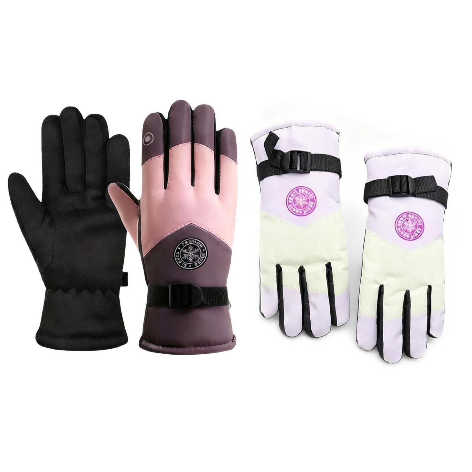 LuxusKollektion Skihandschuhe Skihandschuhe Damen Warm Wasserdicht Touchscreen (2-St)