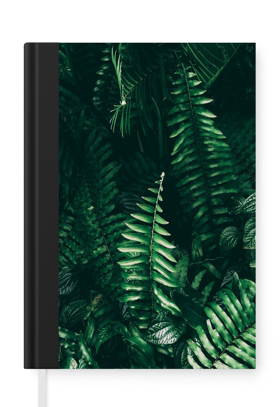 MuchoWow Notizbuch Blätter - Dschungel - Natur - Tropisch - Pflanzen, Journal, Merkzettel, Tagebuch, Notizheft, A5, 98 Seiten, Haushaltsbuch