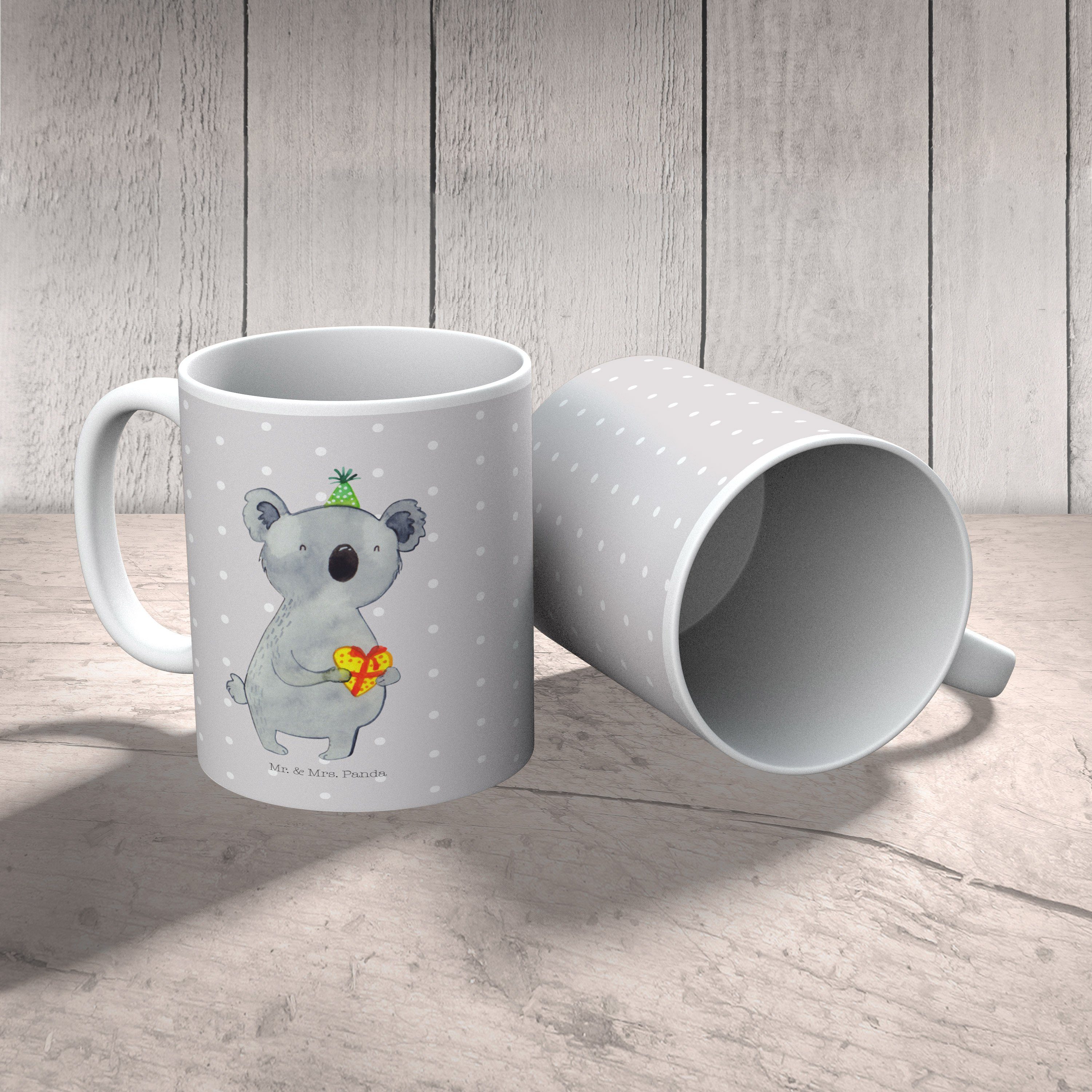 Kaffeebecher, Grau & - Pastell Bü, Tasse Tasse, Panda Mr. - Geschenk Koala Mrs. Keramik Keramiktasse,