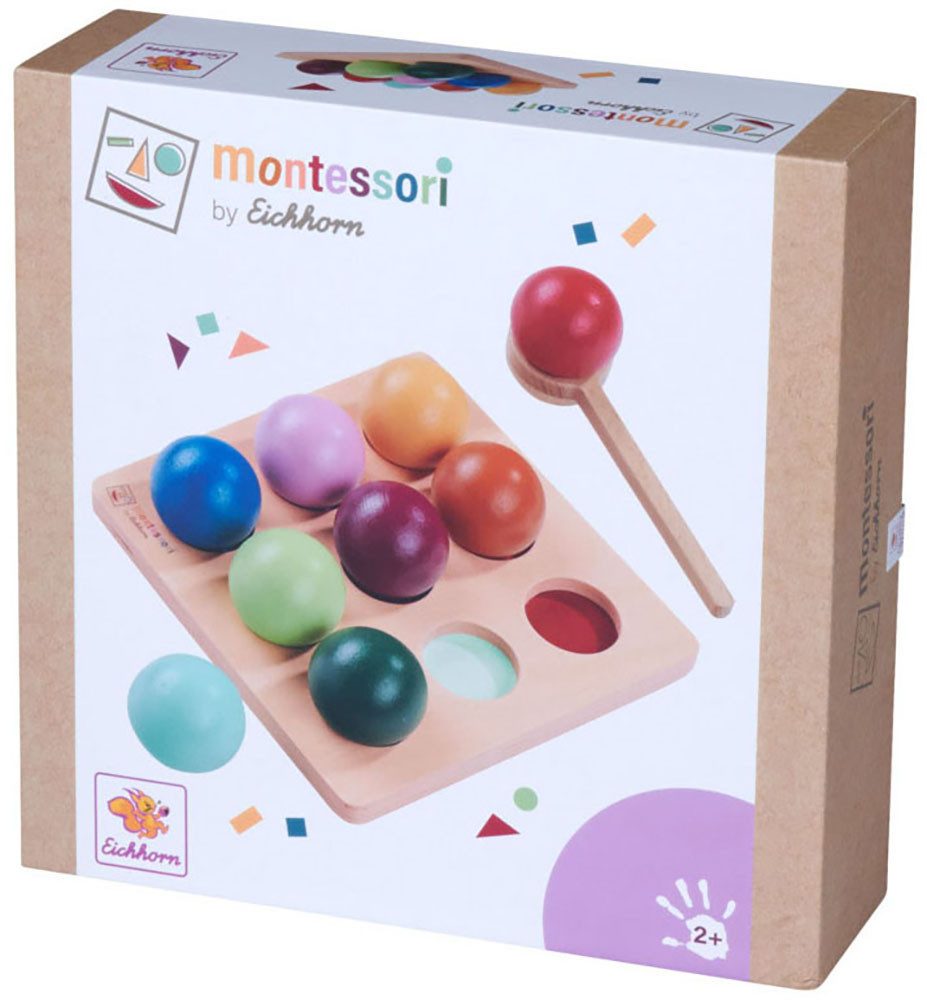 Eichhorn Steckspielzeug Montessori Sortierkugeln