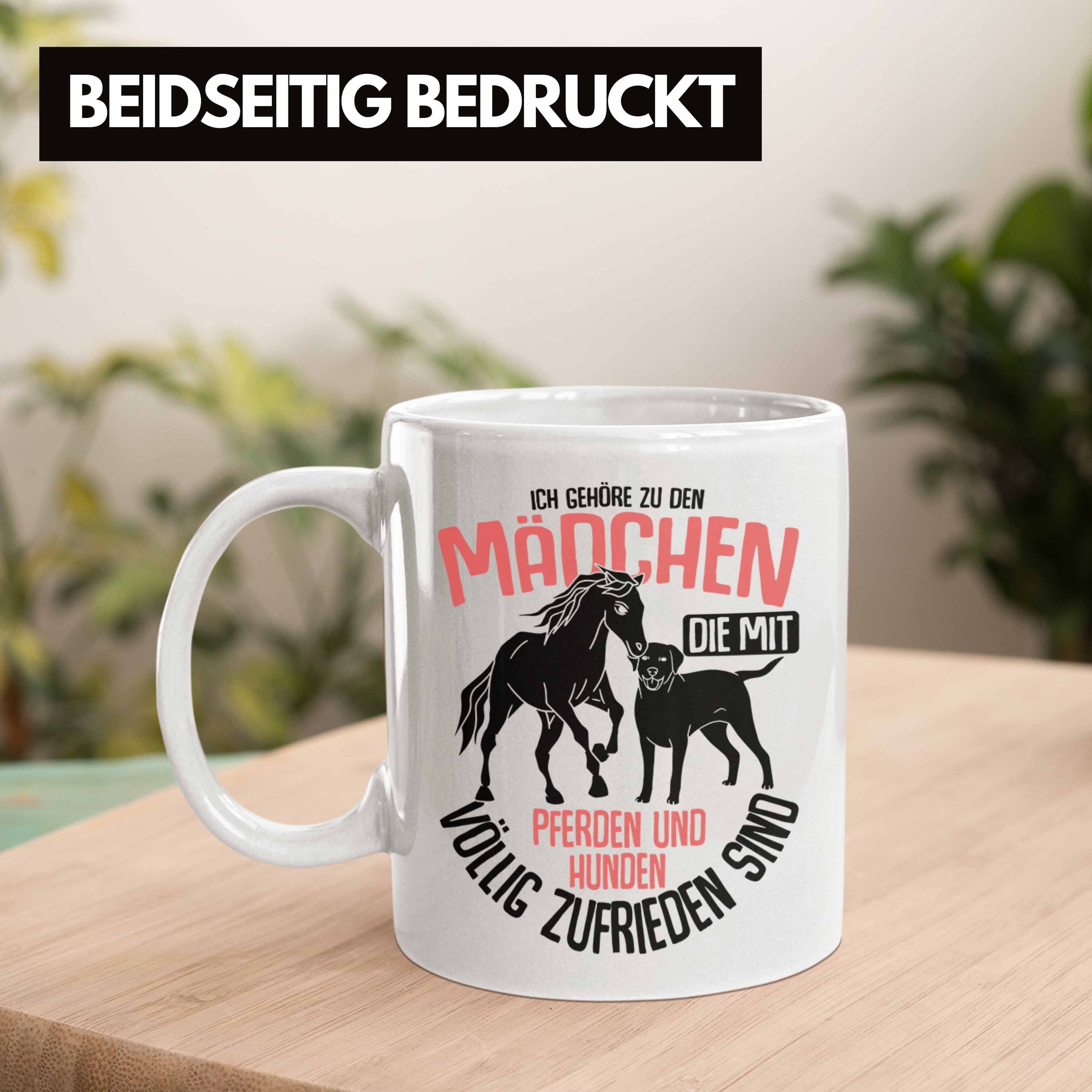 Weiss Lustige Pferde Tasse Geschenk Hunde Mädchen Reiterin Reiter Und - Tasse Geschenkidee Pferde Trendation Sprüche Trendation