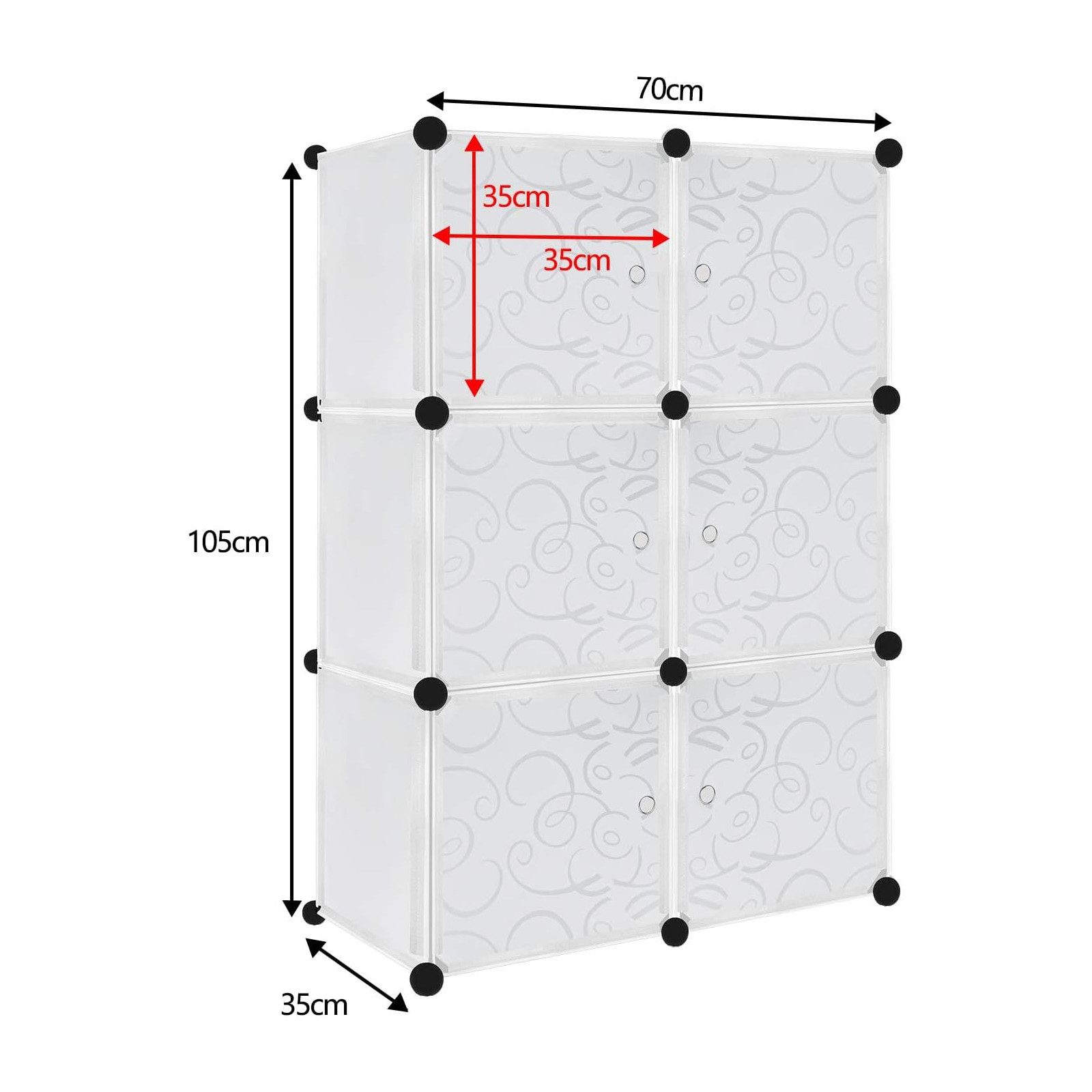 FIVMEN Kleiderschrank DIY Regalsystem Platzsparendes Steckregalsystem