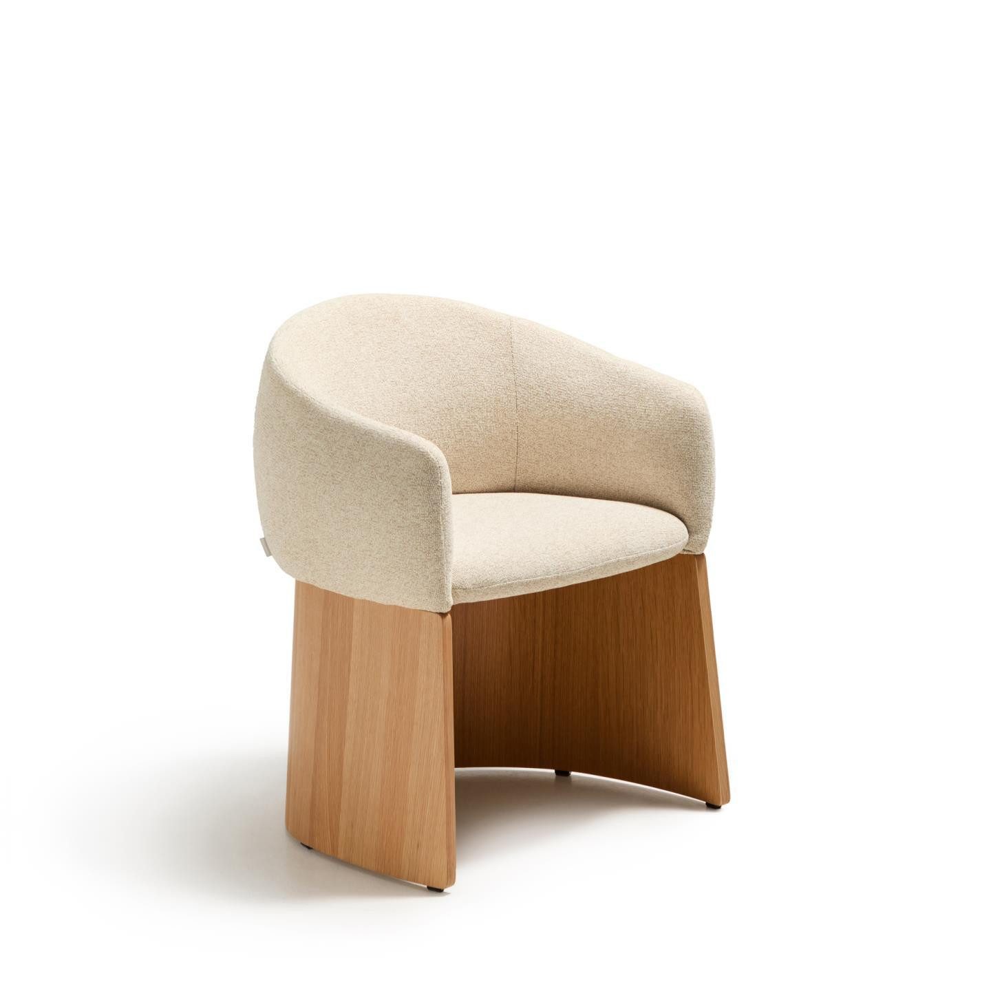 Natur24 Esszimmerstuhl Bosca Stuhl 58 x 77 x 53 cm MDF Polyester Beige