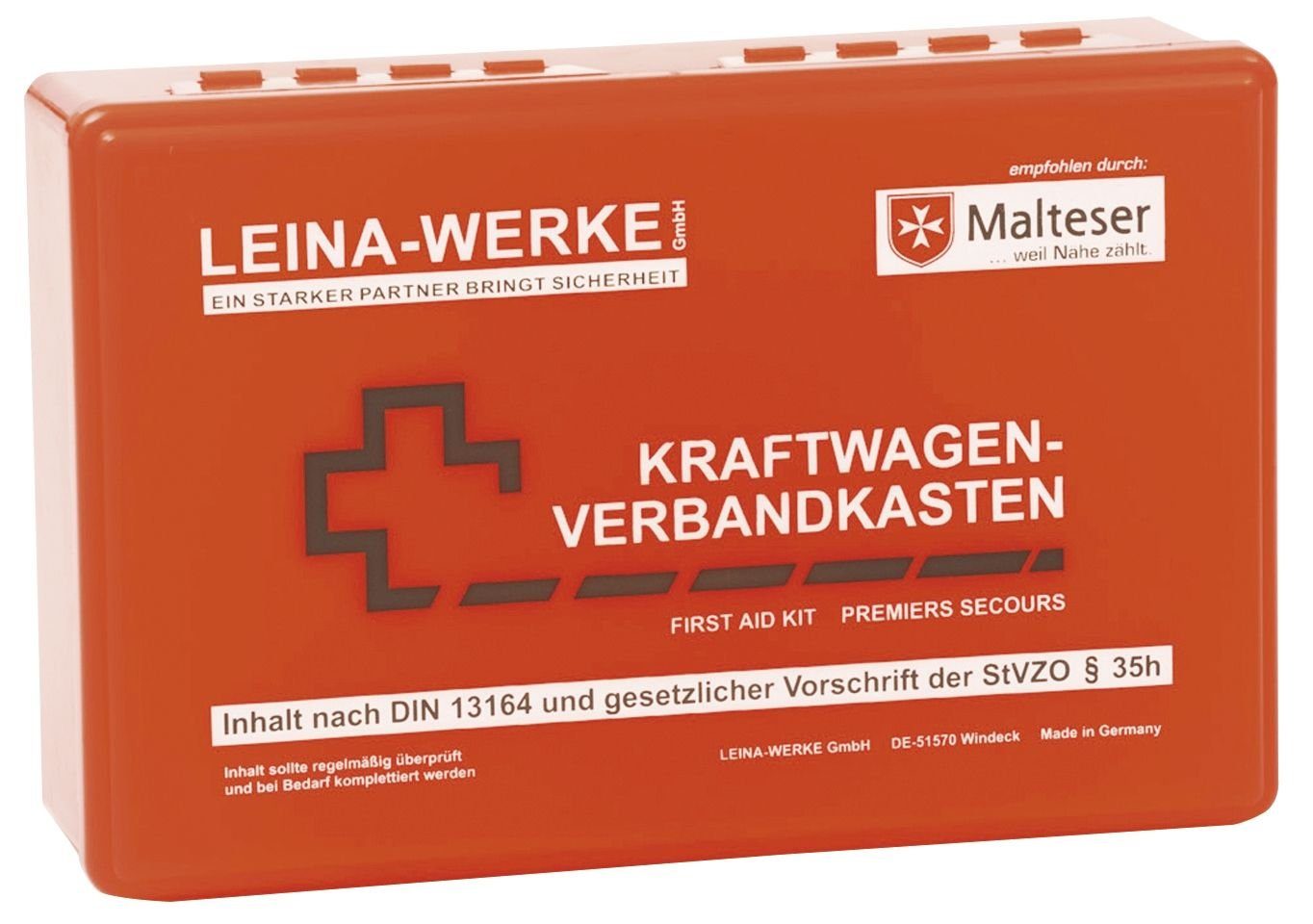 Leina-Werke Mülleimer Kfz-Verbandkasten Standard - rot
