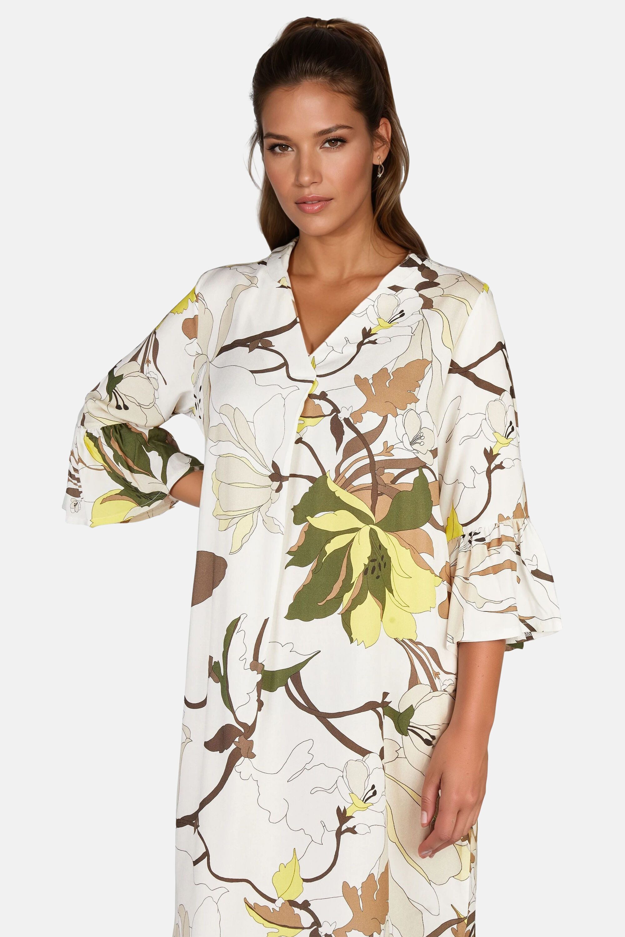 NAVIGAZIONE A-Linien-Kleid (1-tlg) Blumenmuster