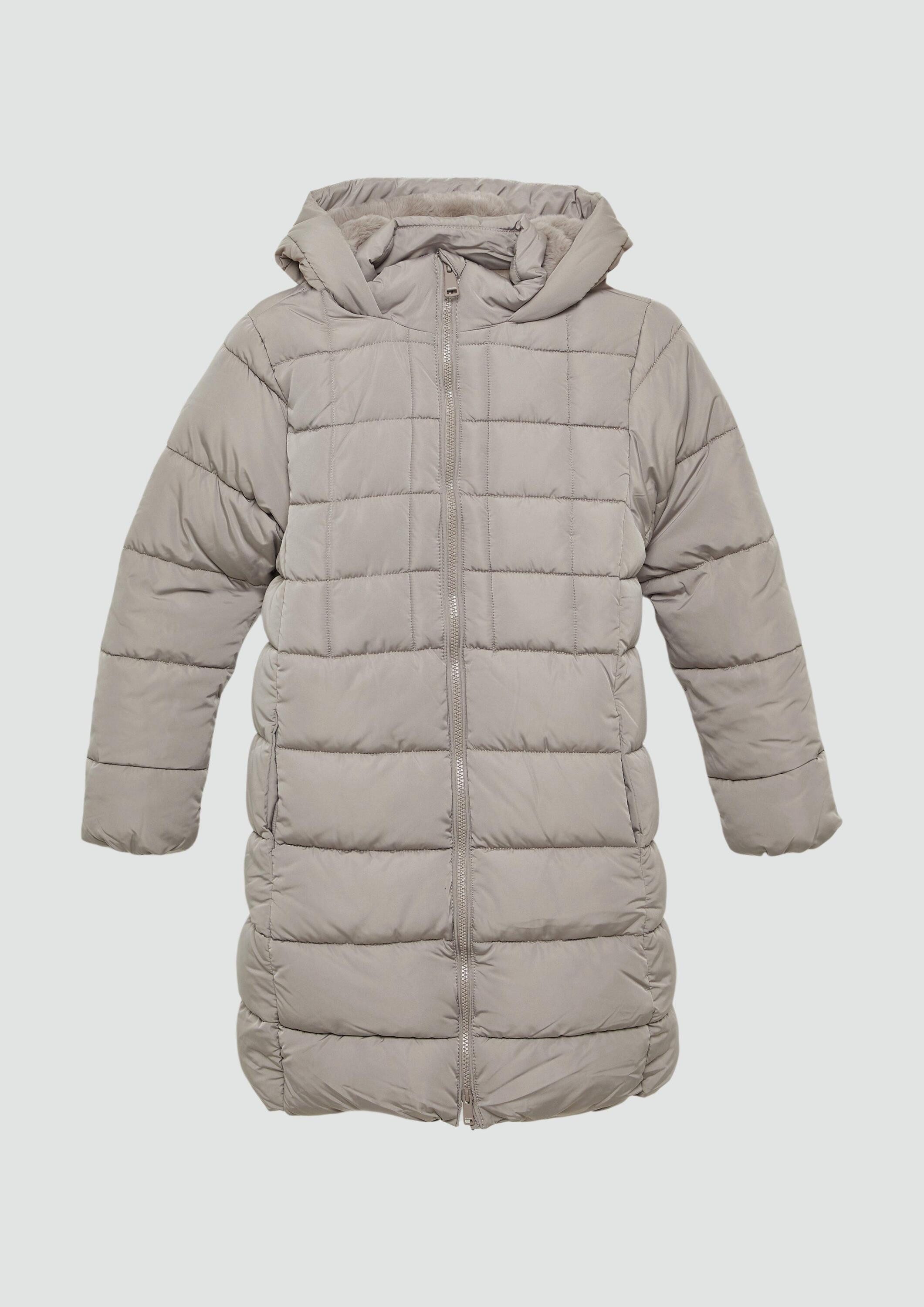 s.Oliver Wintermantel Outdoor-Mantel Wärmender Steppmantel mit Teddyplüsch-Futter