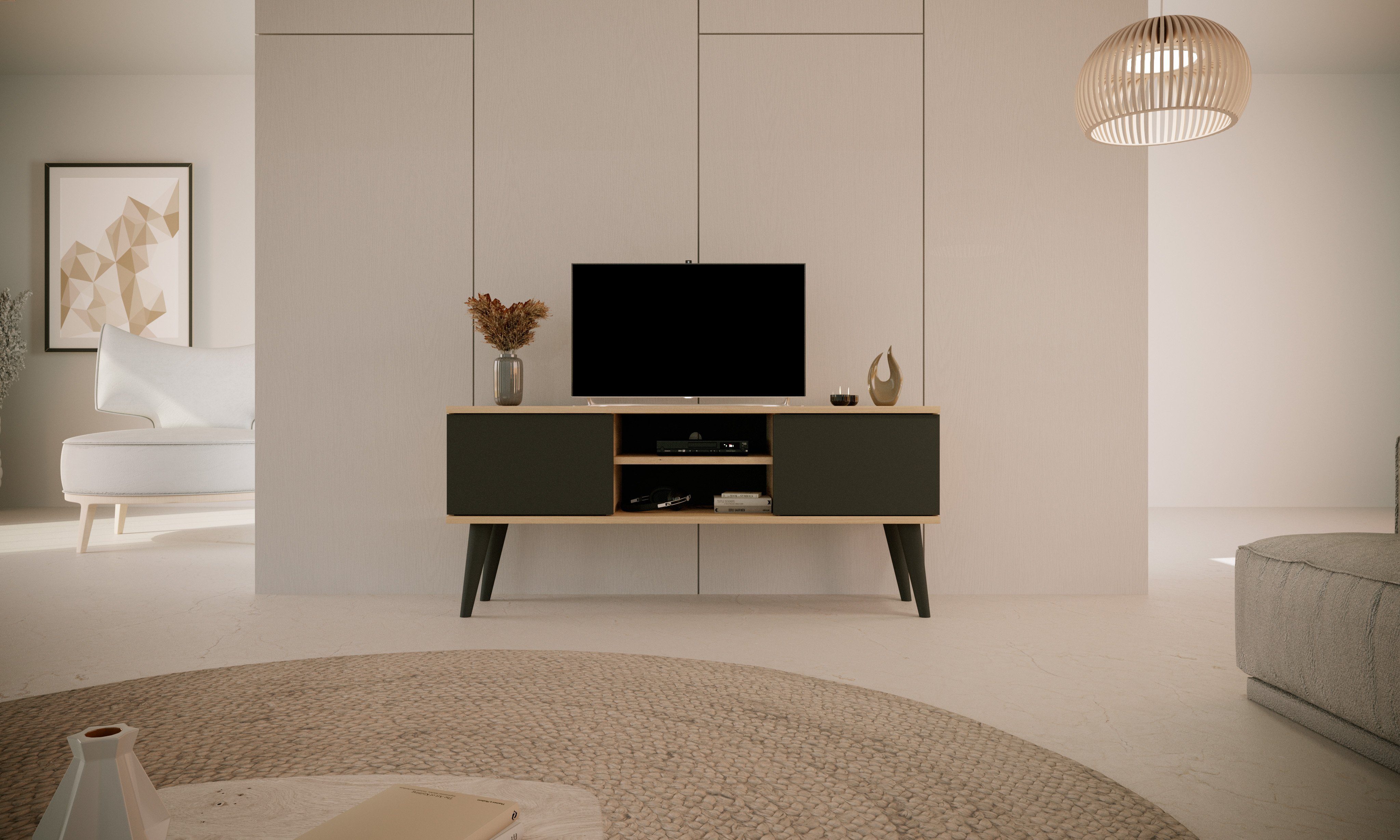 Bjird Lowboard TV-Schrank "Toronto" (2 Schranktüren, günstig online kaufen