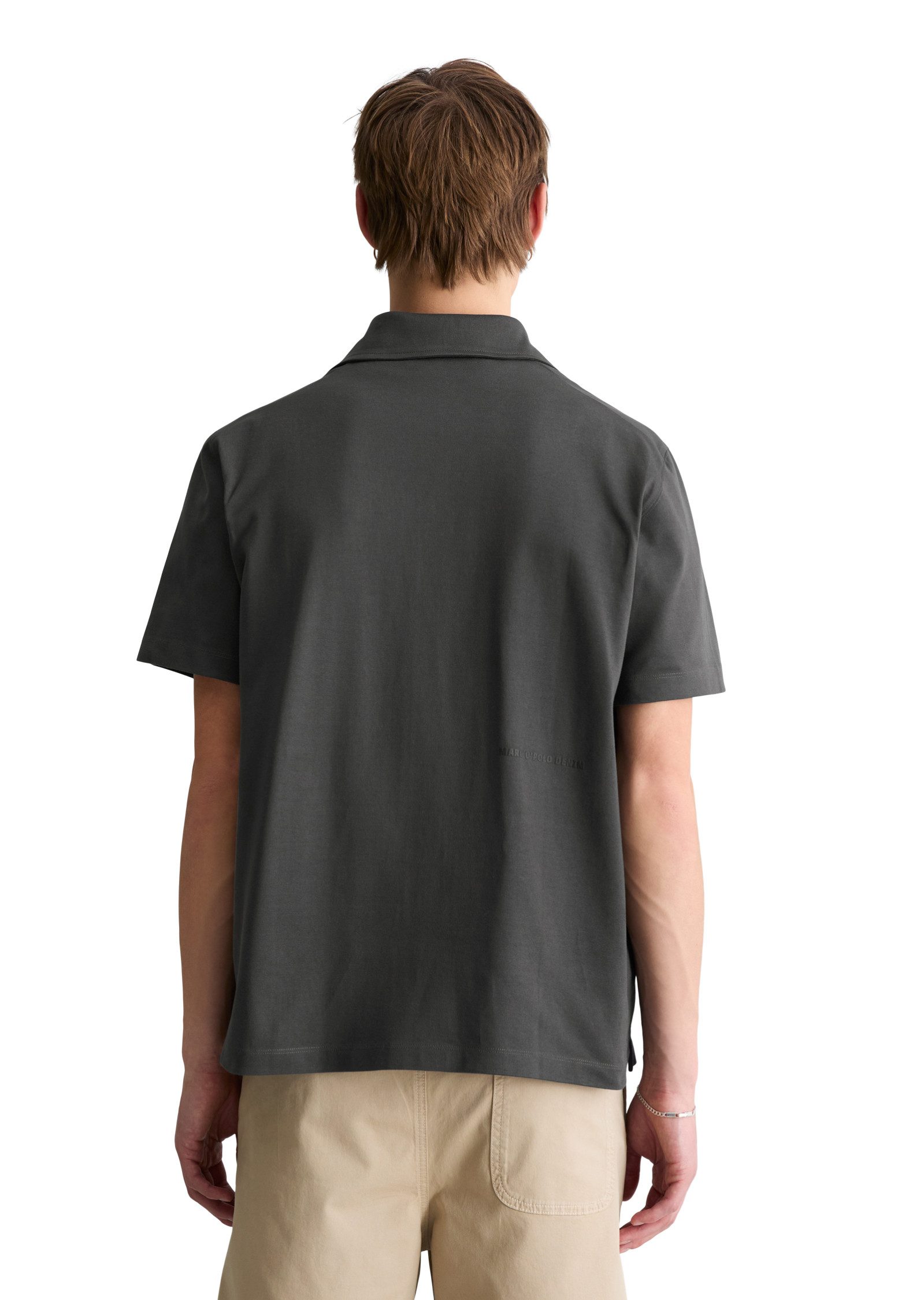 Marc O'Polo DENIM Kurzarmhemd aus schwerem Bio-Baumwoll-Jersey