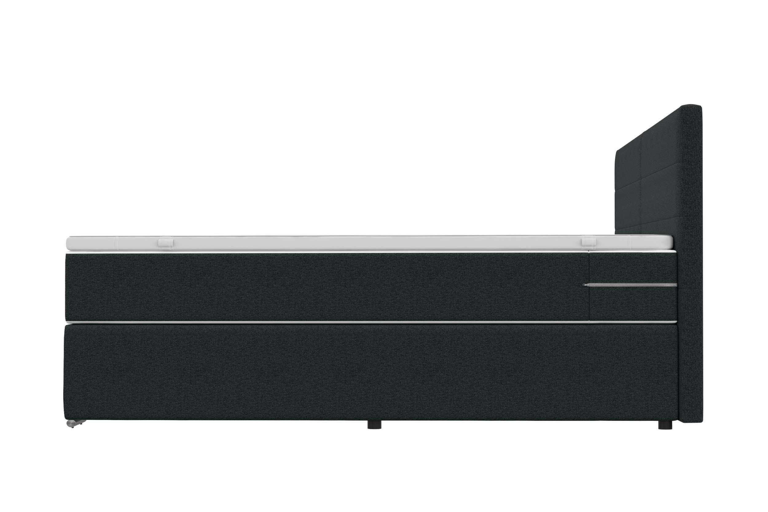 99rooms Boxspringbett Phönix Familienbett (Schlafzimmerbett, Bett), mit Taschenfederkernmatratze und Topper, in Webstoff MALMO_NEW