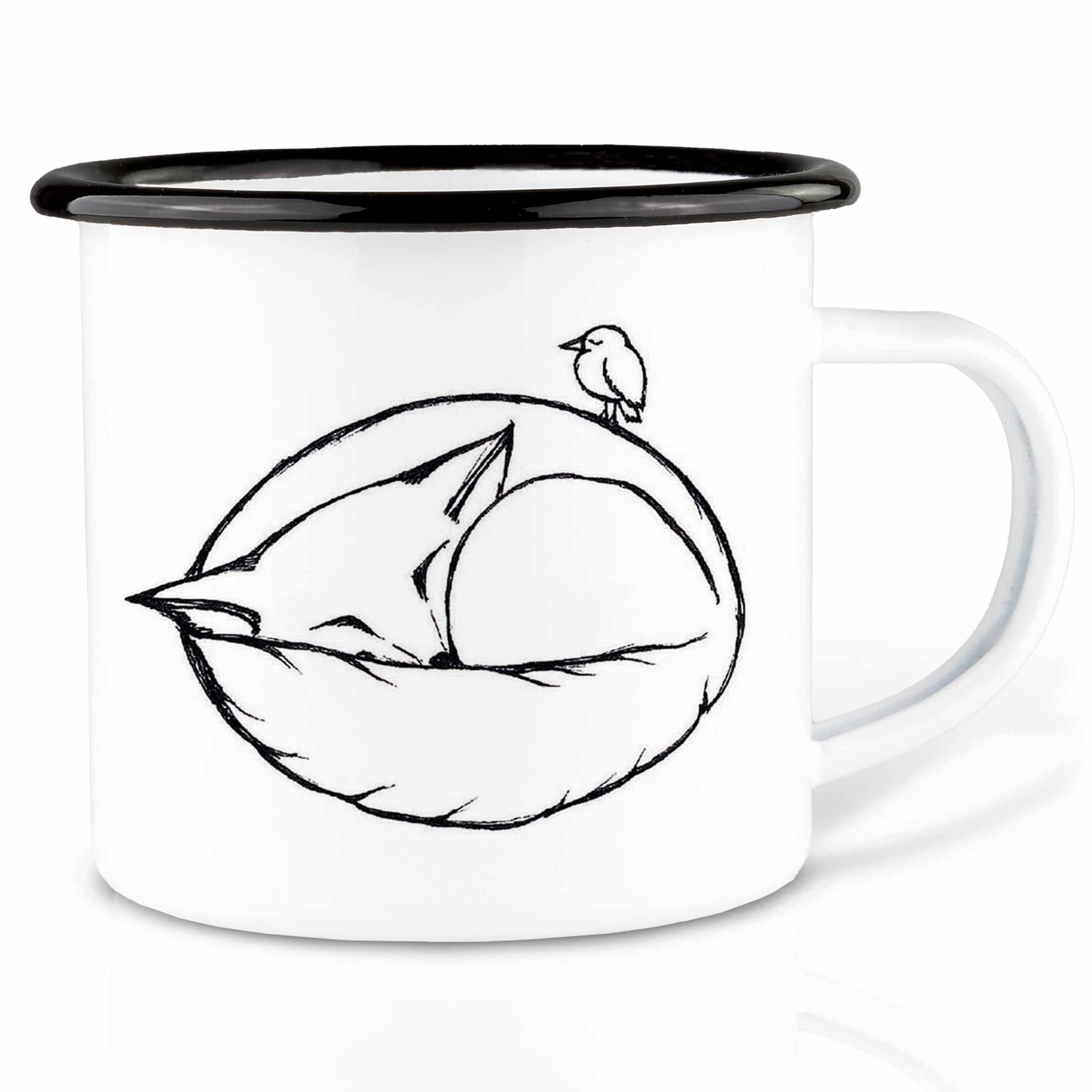 Ligarti Tasse Emaille Tasse – Schlafender Fuchs