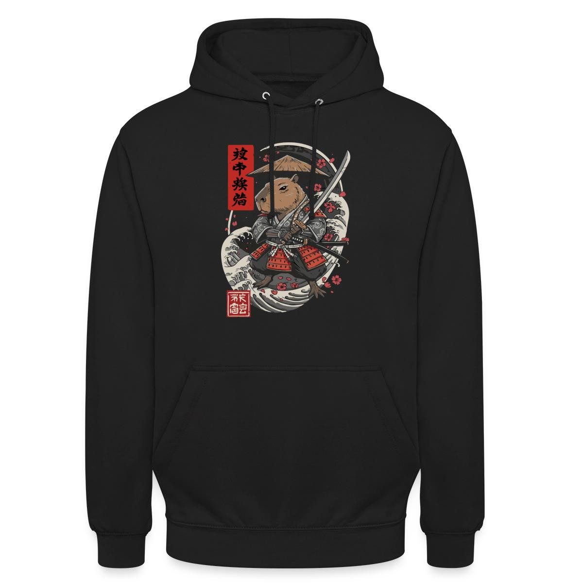 Spreadshirt Hoodie Samurai Capybara, Japanischer Stil Unisex Hoodie (1-tlg)