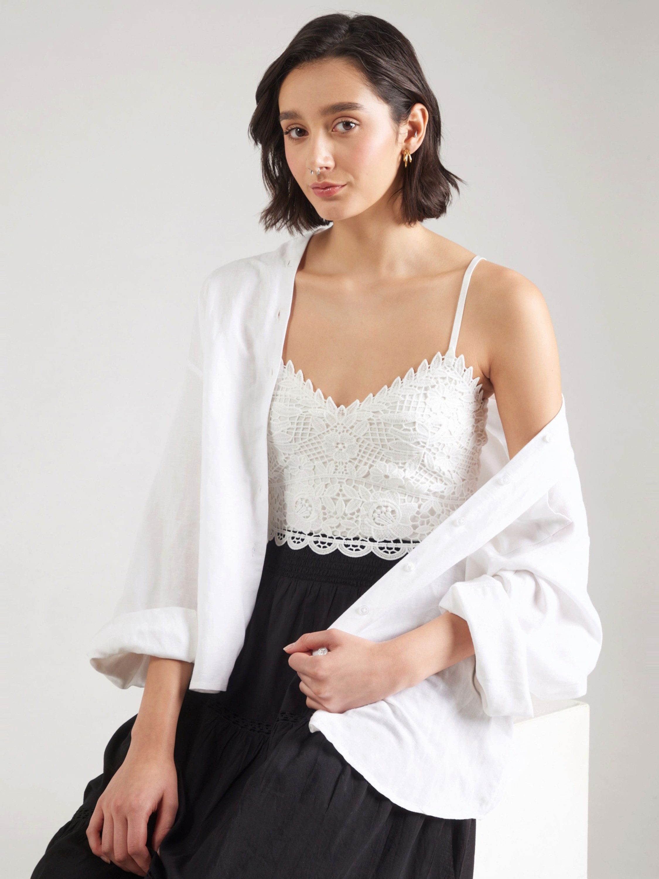 ONLY Shirttop ONLHONEY (1-tlg) Spitze