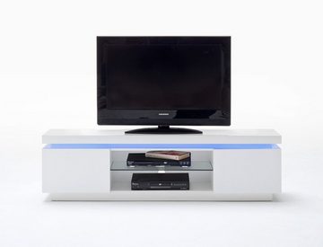 expendio TV-Board Odin, weiß Hochglanz 175x49x40 cm MDF mit Wechselbeleuchtung