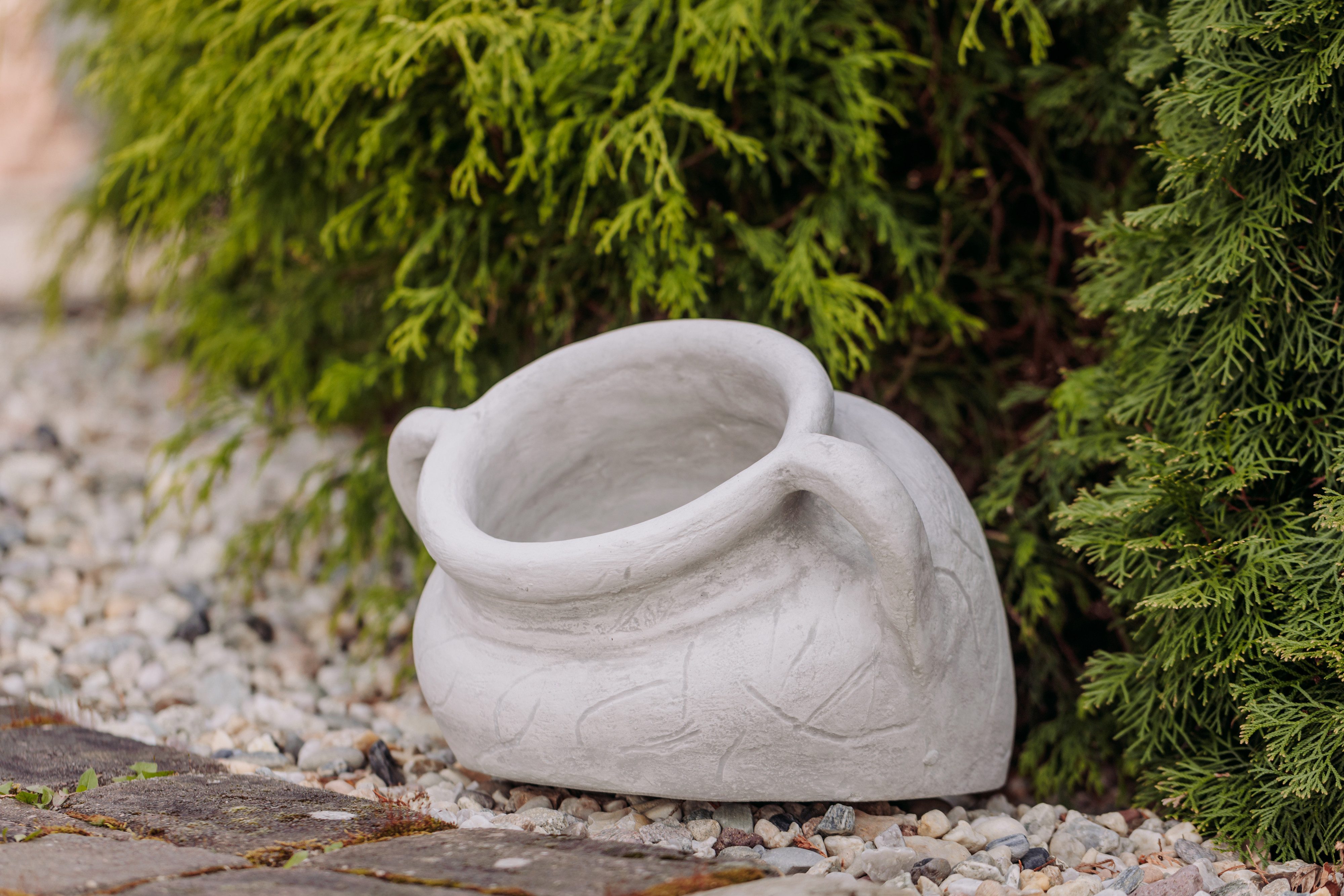 gartendekoparadies.de Pflanzkübel Runde Amphore als Blumengefäß Pflanzgefäß, H. 20 cm, 3 Liter, 11 kg, Frostsicher