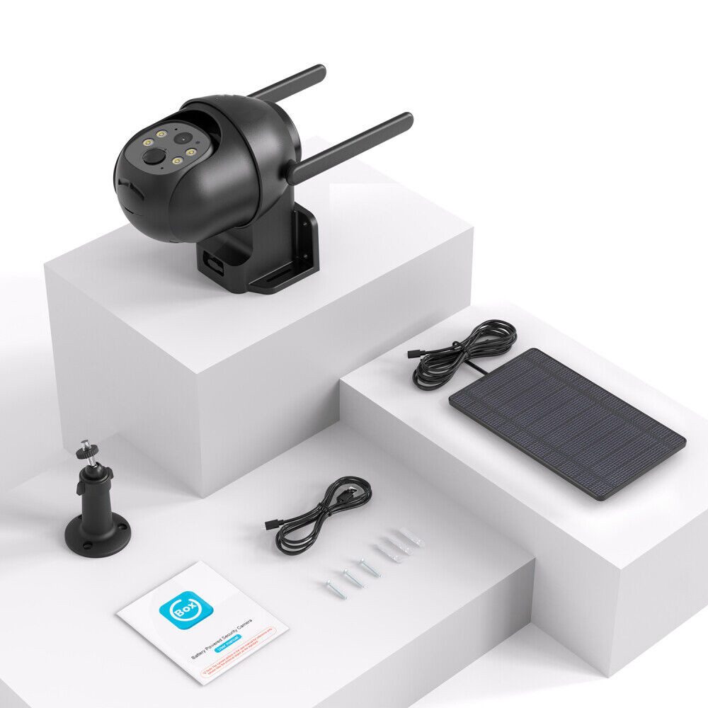 Topcony Überwachungskamera 4G LTE Überwachungskamera Aussen mit SIM Karte (Campingbus, Farm, Außenbereich, Wald, Aussen, Straße, 1-tlg., Menschenerkennung Automatische Verfolgung Cloud/TF-Speicher)