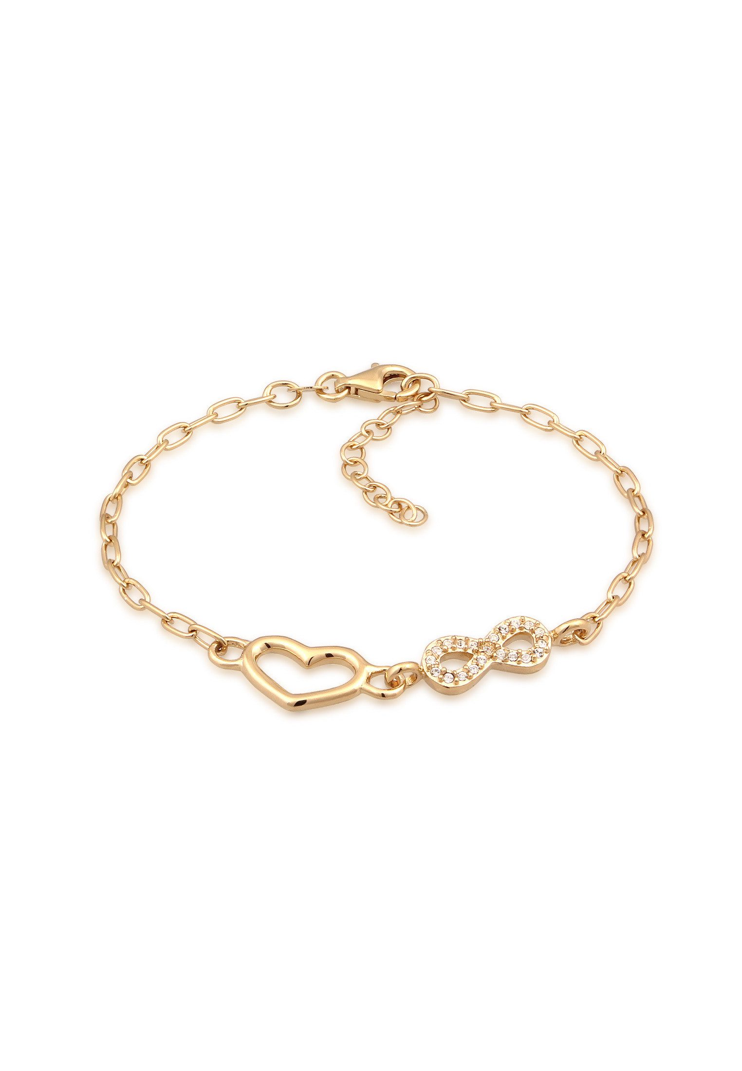 Elli Armband Herz Infinity Weiß 925 günstig online kaufen