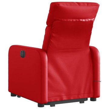 vidaXL Sessel Massagesessel mit Aufstehhilfe Elektrisch Rot Kunstleder (1-St)