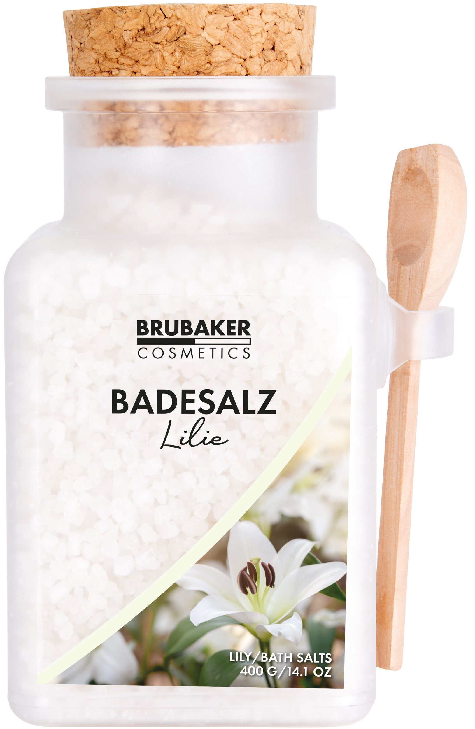 BRUBAKER Badesalz Lilien Duft - Körperpflege Wellness mit Erholung 1-tlg., Badezusatz Baden und Entspannung, Extrakten, für natürlichen