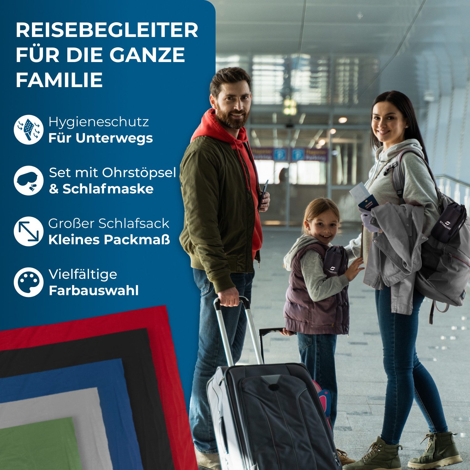 Styngard Schlafsackinlett Hüttenschlafsack Baumwolle Ultraleicht [350g] - kleines Packmaß, 100% Baumwolle, Warm und Leicht