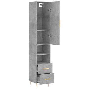 vidaXL Highboard Highboard Betongrau 34,5x34x180 cm Spanplatte