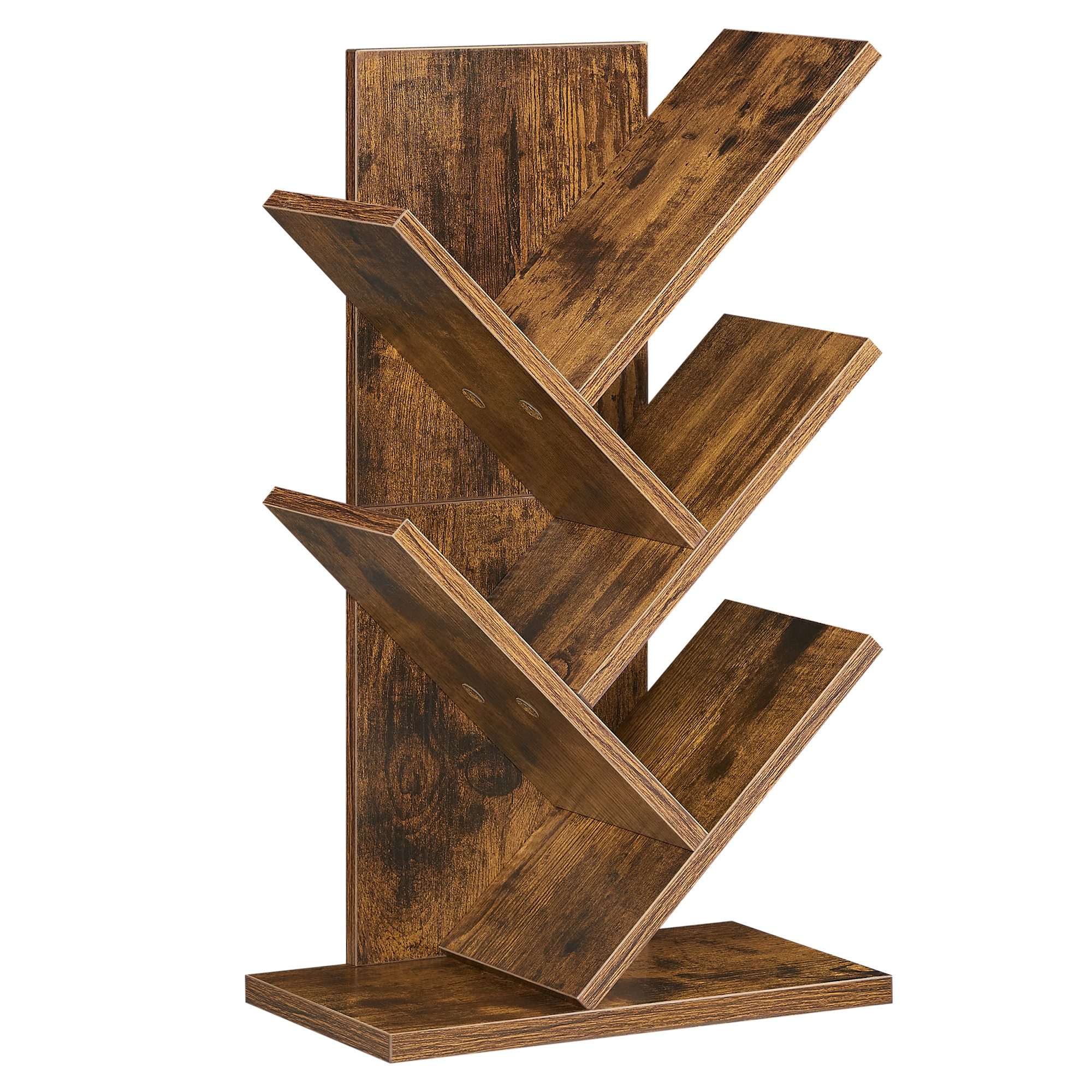 VASAGLE Bücherregal, Baumform, Standregal 5 Ebenen, Eckregal günstig online kaufen