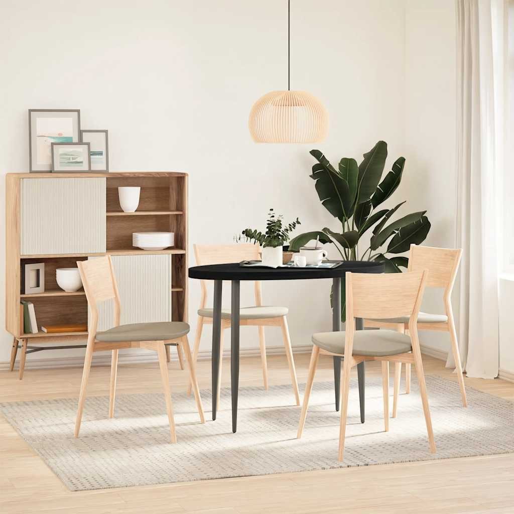 vidaXL Tischplatte Tischplatte Dunkelbraun 100x50x4 cm Massivholz Eiche Oval (1 St)