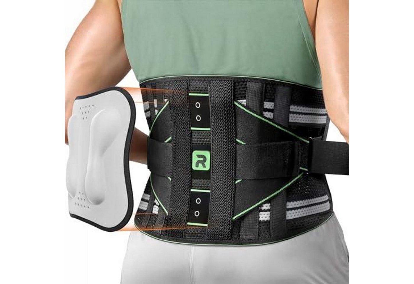 FELIXLEO Bauch- und Rückenstützgürtel Rückenstützgürtel mit 8-facher Stütze und 3D-Pad (1-tlg)