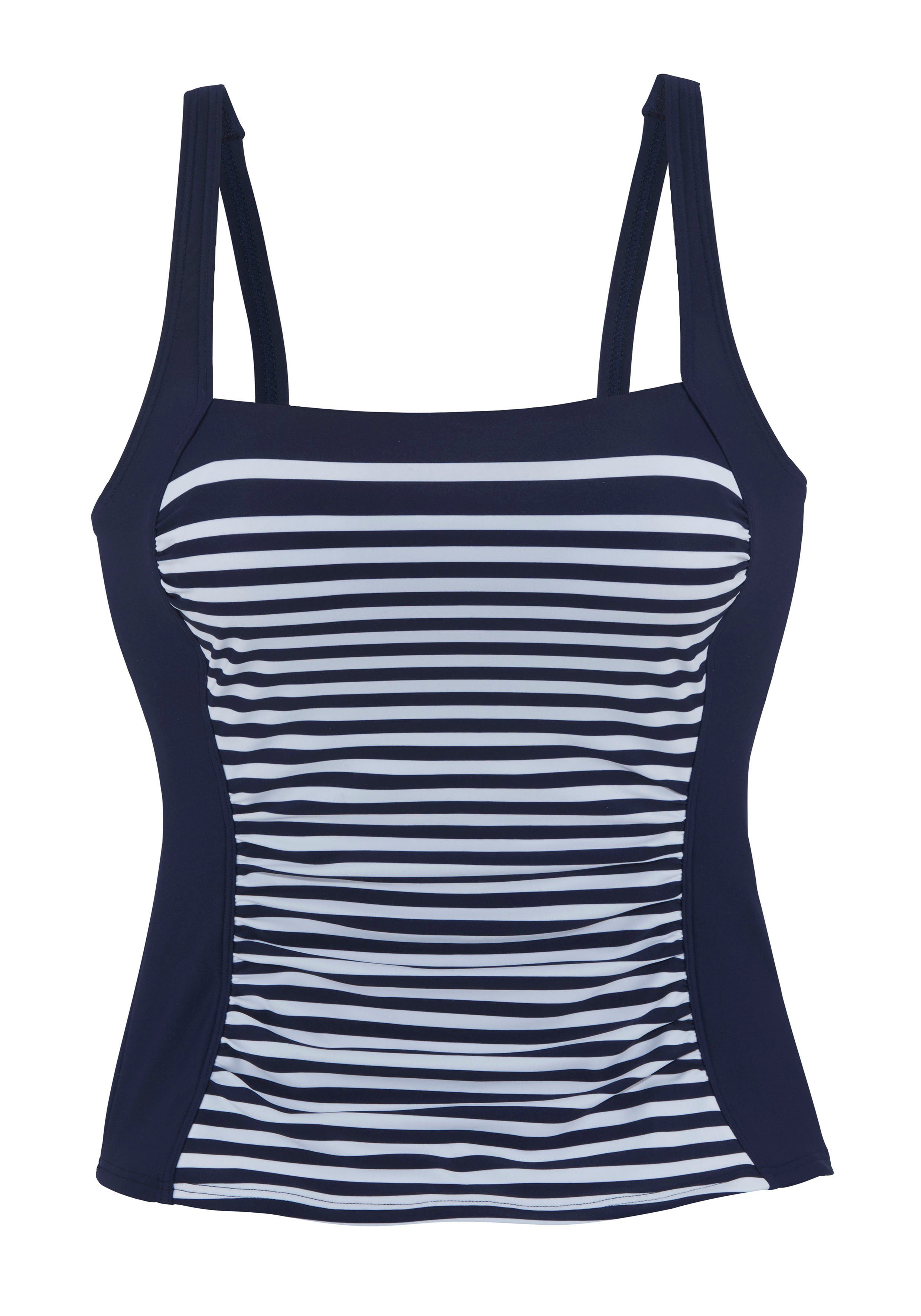 LASCANA Tankini-Top Myst, mit platziertem Streifen-Design günstig online kaufen