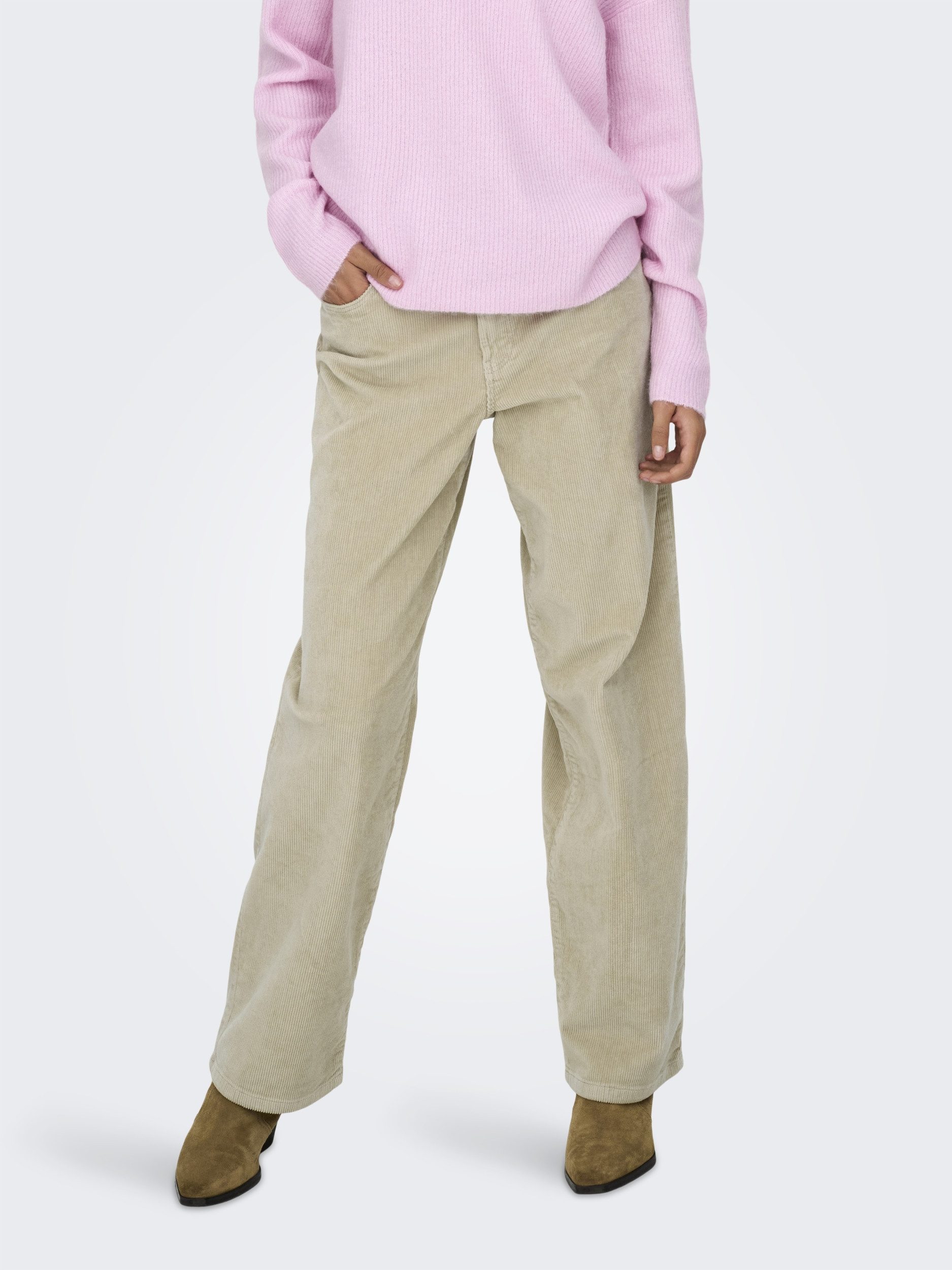 ONLY Stoffhose ONLGIANNA-GLOBAL MW STR BELT CORD P