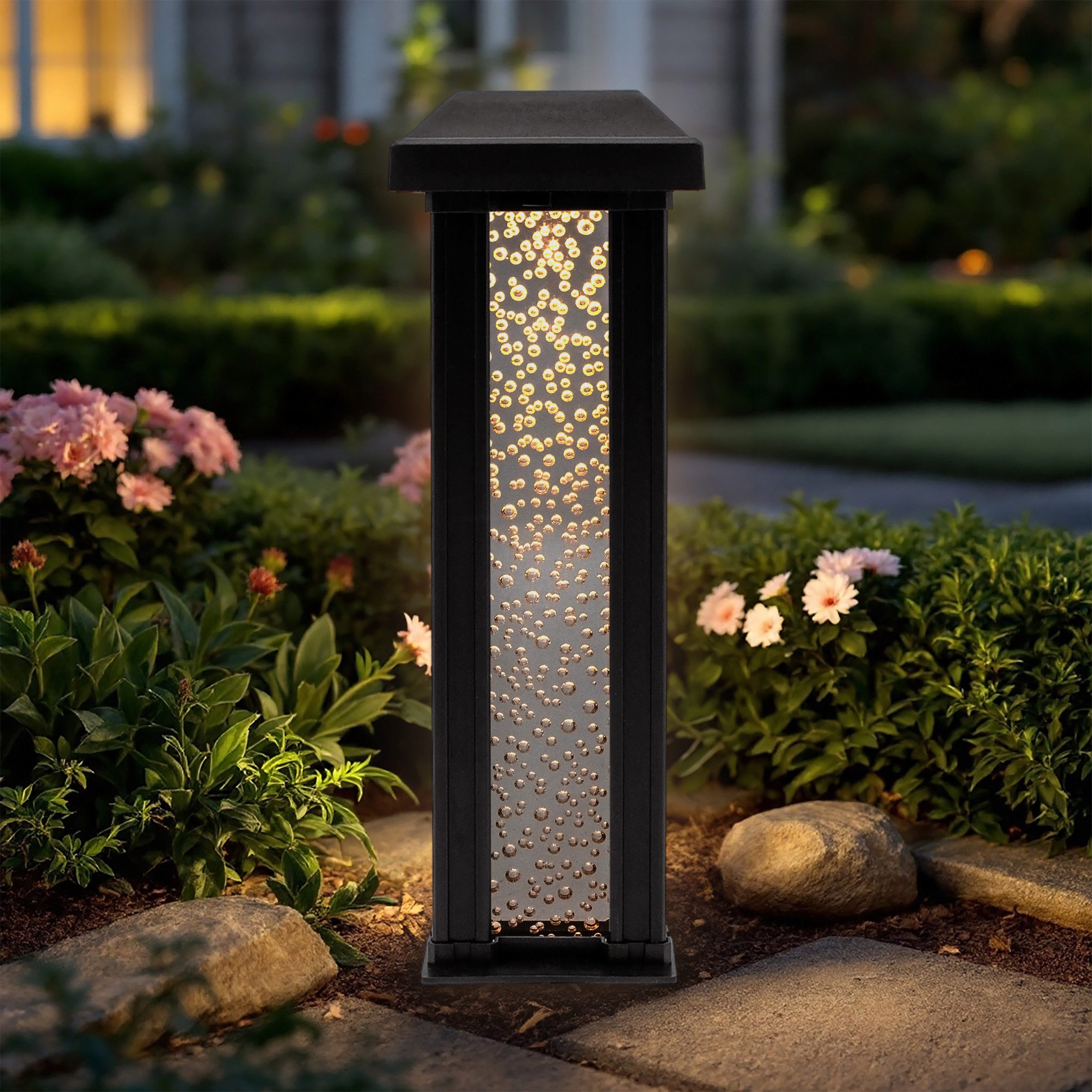 Spetebo LED Solarleuchte Gartenstecker im Sprudelsäule Design - 30 cm, Sola günstig online kaufen