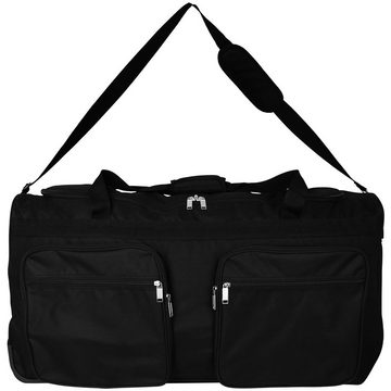 Reisetasche XXL Trolleytasche 168L 3 Rollen schwarz Trolley, Rollkoffer Reisetrolley Tasche Teleskopgriff Leichtlaufrollen