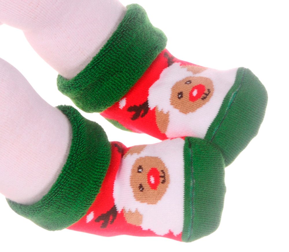 Martinex Thermosocken Socken für Baby Kleinkinder warme Weihnachten ABS Weihnachtssocken
