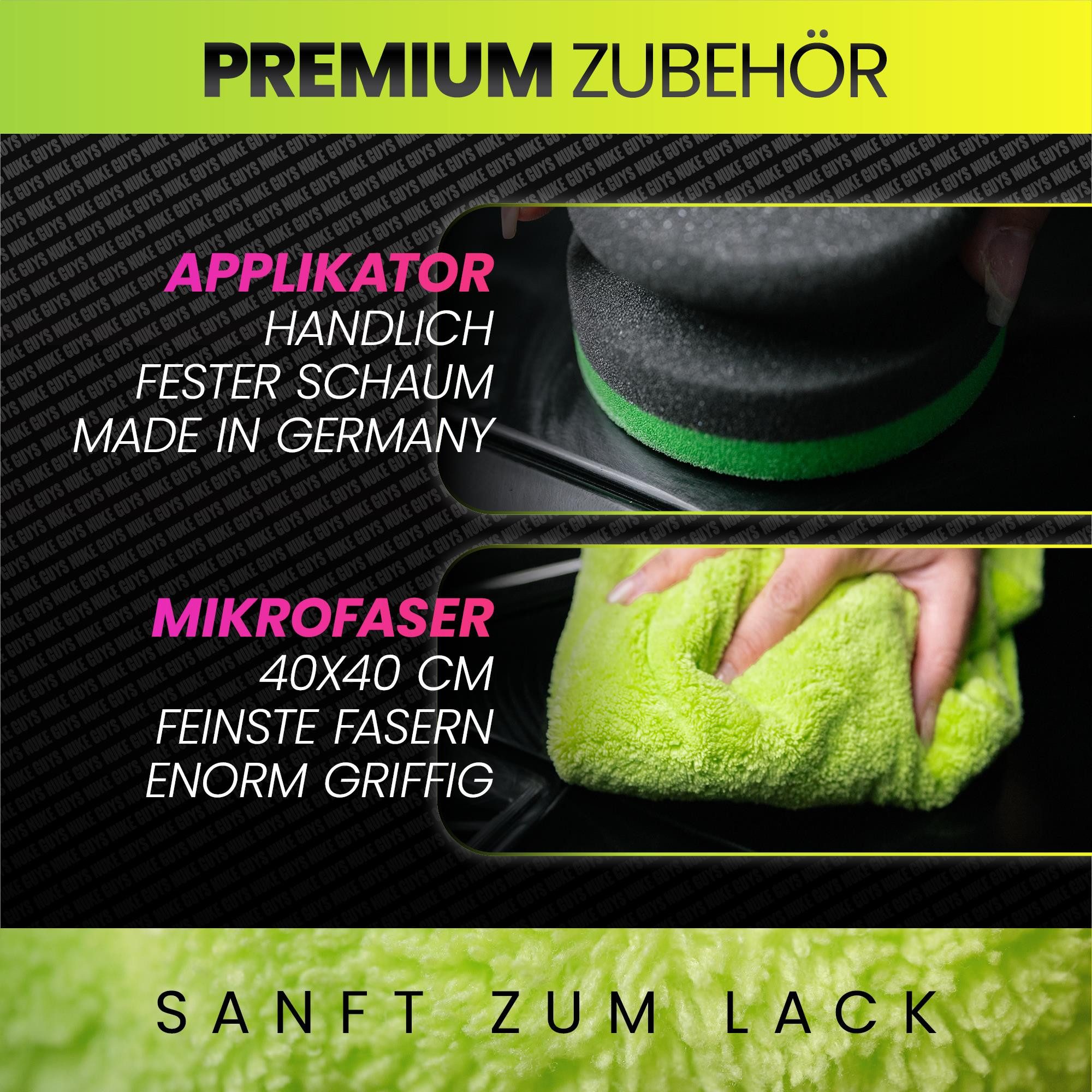 Nuke Guys Nuke Guys All in One Polish Set 3 in 1 Politur One Step Autopolitur (3 St), Autopolitur mit Versiegelung - zum Kratzer entfernen – Bild 5 von 5
