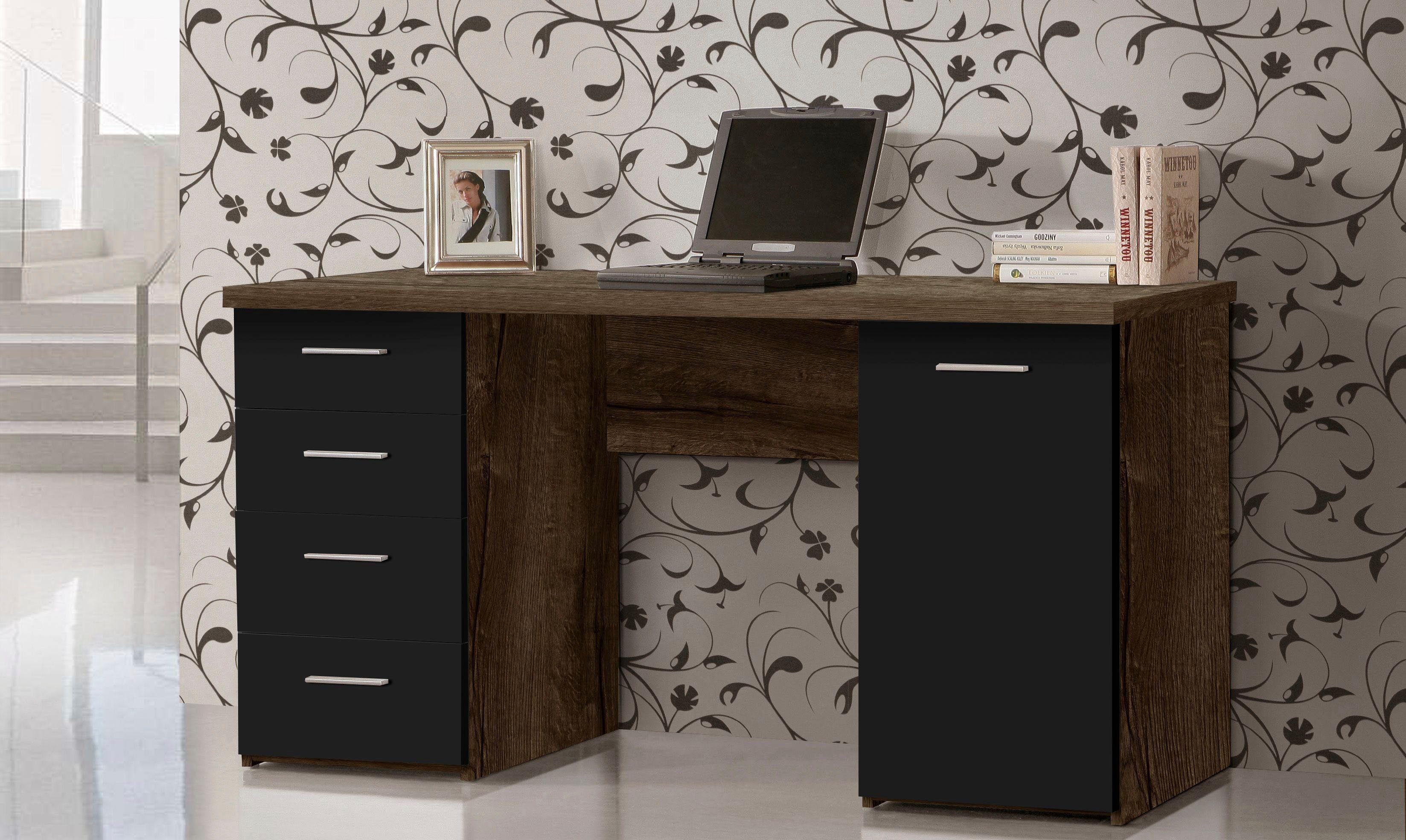 FORTE Schreibtisch Netta, Breite 145 cm, mit Schubladen günstig online kaufen