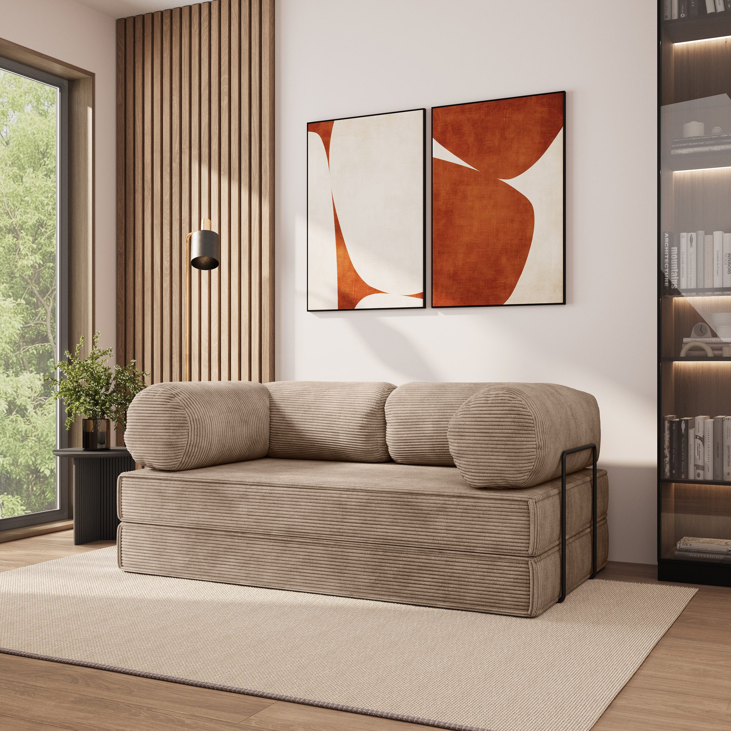 Masseno Sofa ALVIO mit Schlaffunktion, Schlafsofa, Schaumstoffsofa