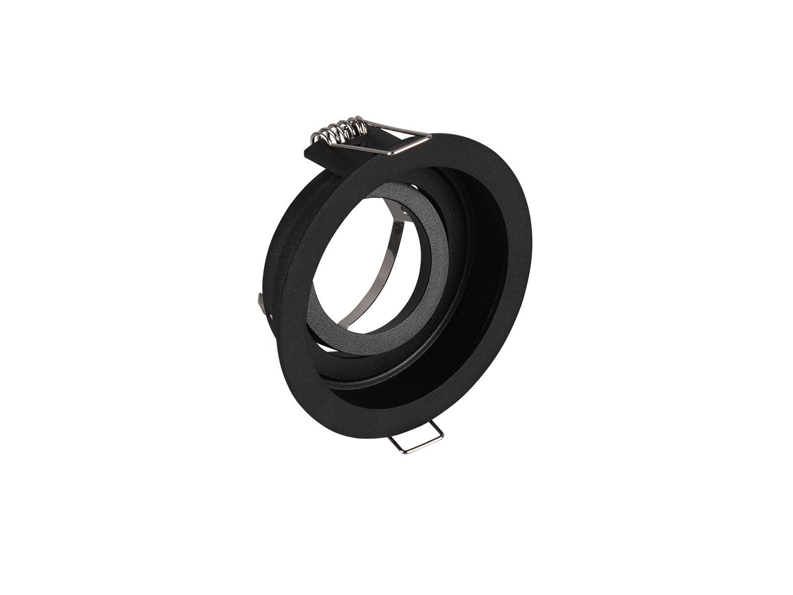 TRIO Leuchten LED Einbaustrahler, Dimmfunktion, LED wechselbar, Warmweiß, Deckenspot-s Einbau Treppenhaus Deckeneinbauleuchte-n Schwarz, Ø9cm