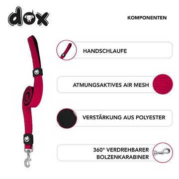 DDOXX Hundeleine Hundeleine Air Mesh 120cm, Hand-Schlaufe, Rosa M - 2,5 X 120 Cm