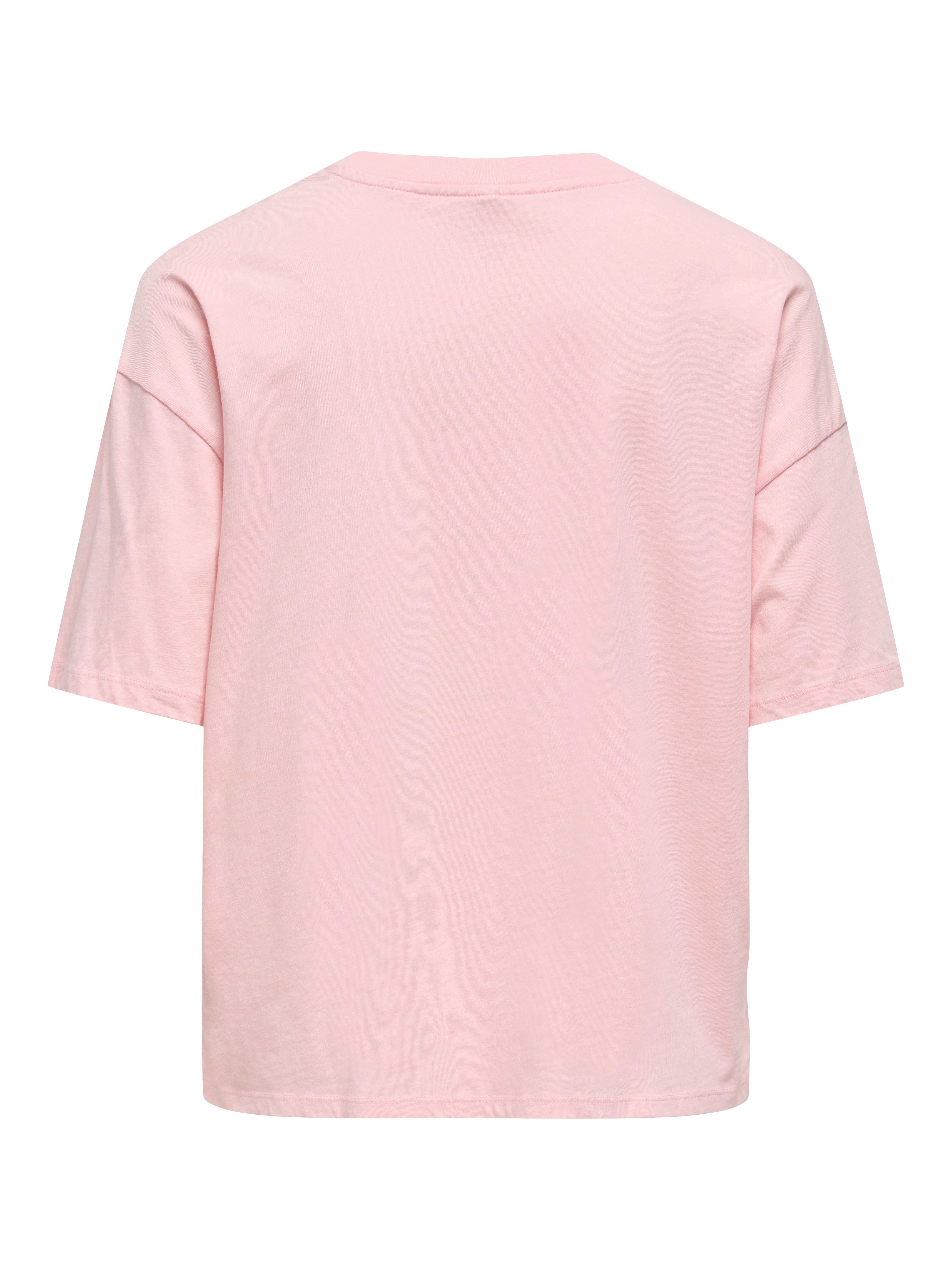 ONLY Kurzarmshirt ONLLUCY BOXY S/S TOP JRS Baumwolle, Rundhals