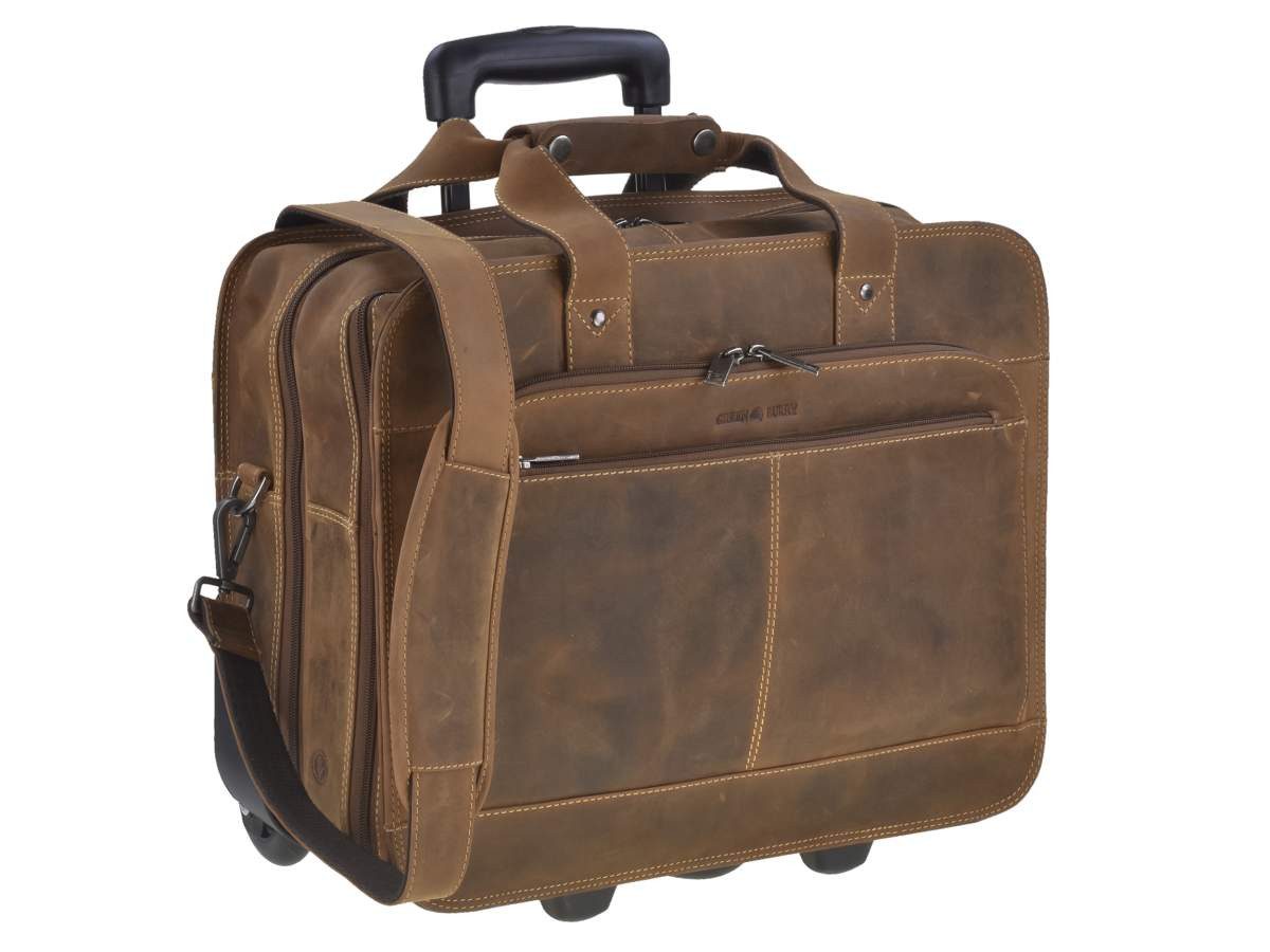 Greenburry Aktentasche Vintage, Businesstasche, Rolltasche, für Herren, für Damen, mit Notebookfach