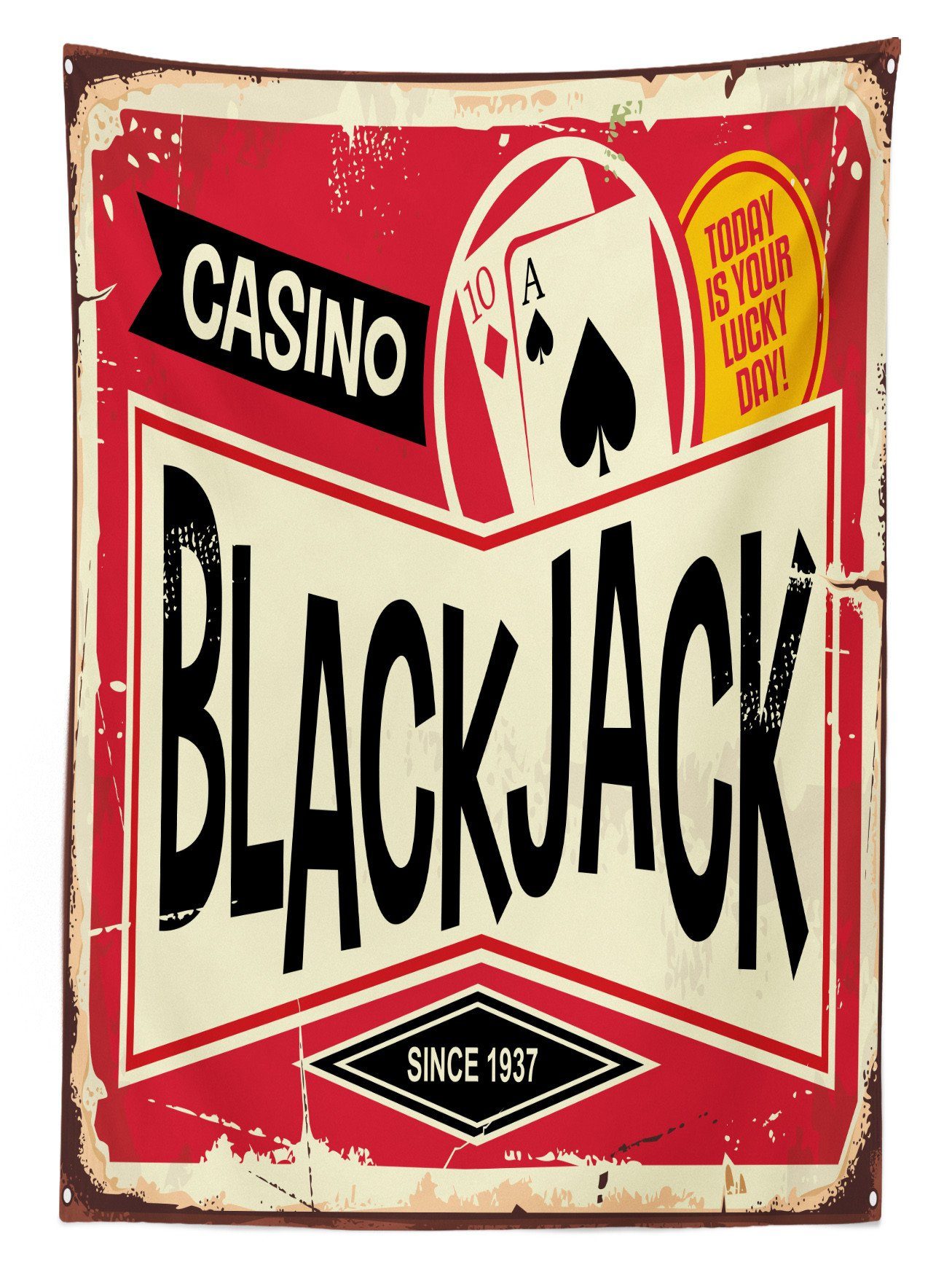 Abakuhaus geeignet Tischdecke Zeige Farbfest Außen Farben, Waschbar den Poker Sign Klare Blackjack Bereich Casino Für