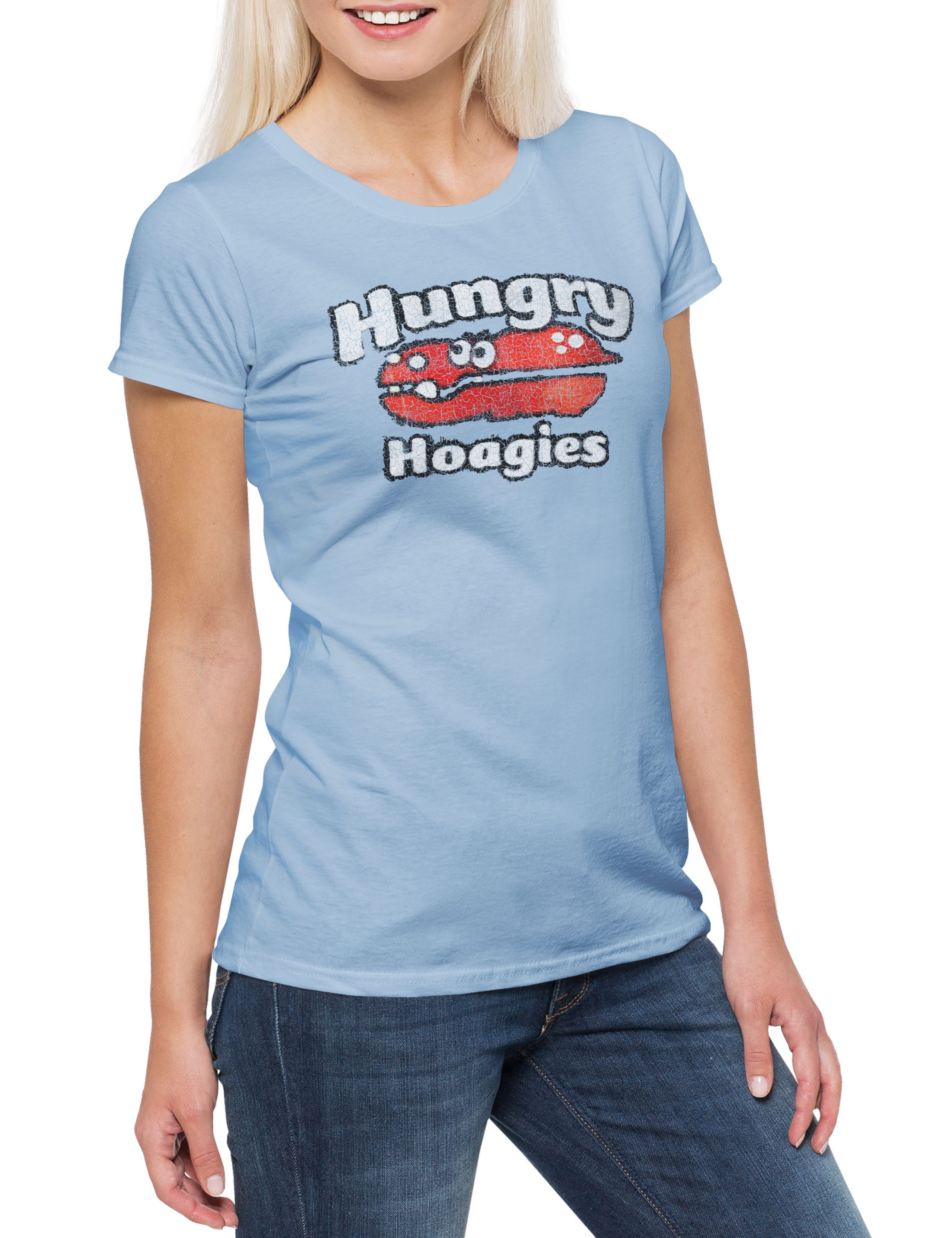 Print-Shirt Hungry Hoagies Damen T-Shirt Bad Weihnachtsmann Santa X-Mas Christmas