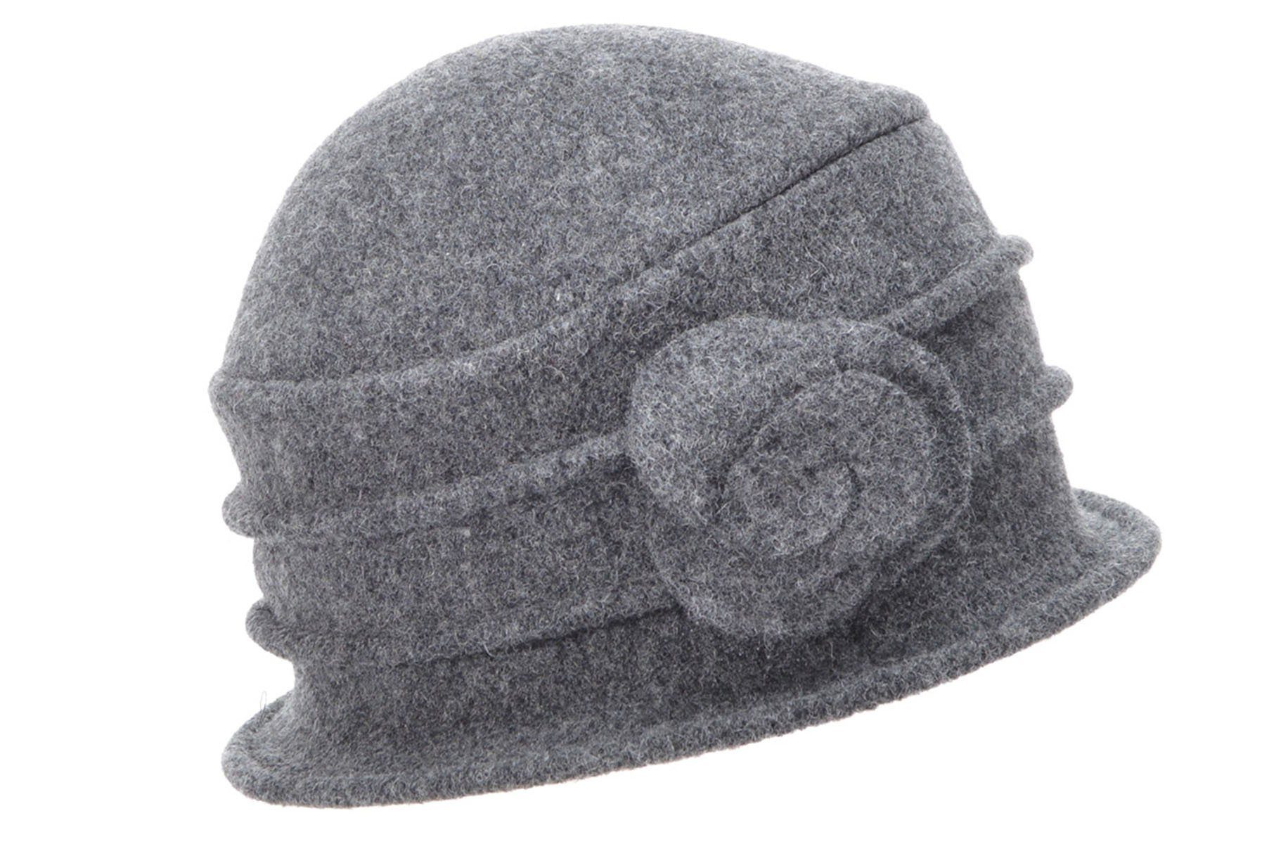 Seeberger Filzhut Walkglocke mit kleiner Blume 18042-0 günstig online kaufen