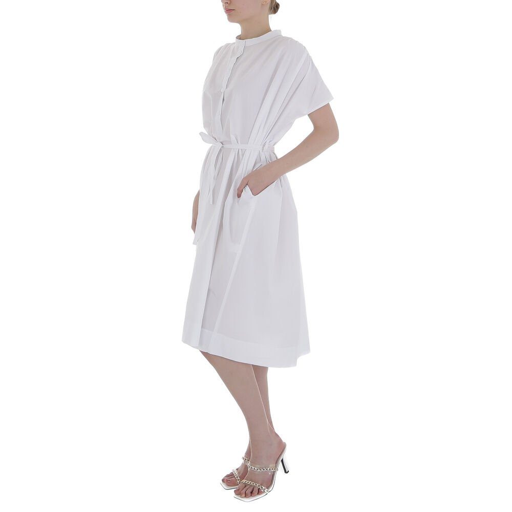 Damen Sommerkleid Ital-Design Weiß Freizeit in Sommerkleid