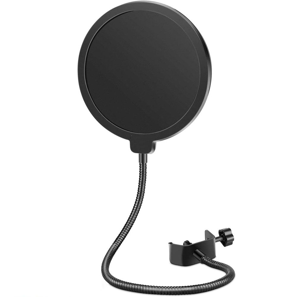 TUWENA Mikrofonständer Mikrofon Popschutz, Mic Zweilagiger Windschutz Pop Filter für Mikrofon, Für Blue Yeti, Snowball, HyperX QuadCast und jedes andere Mikrofon