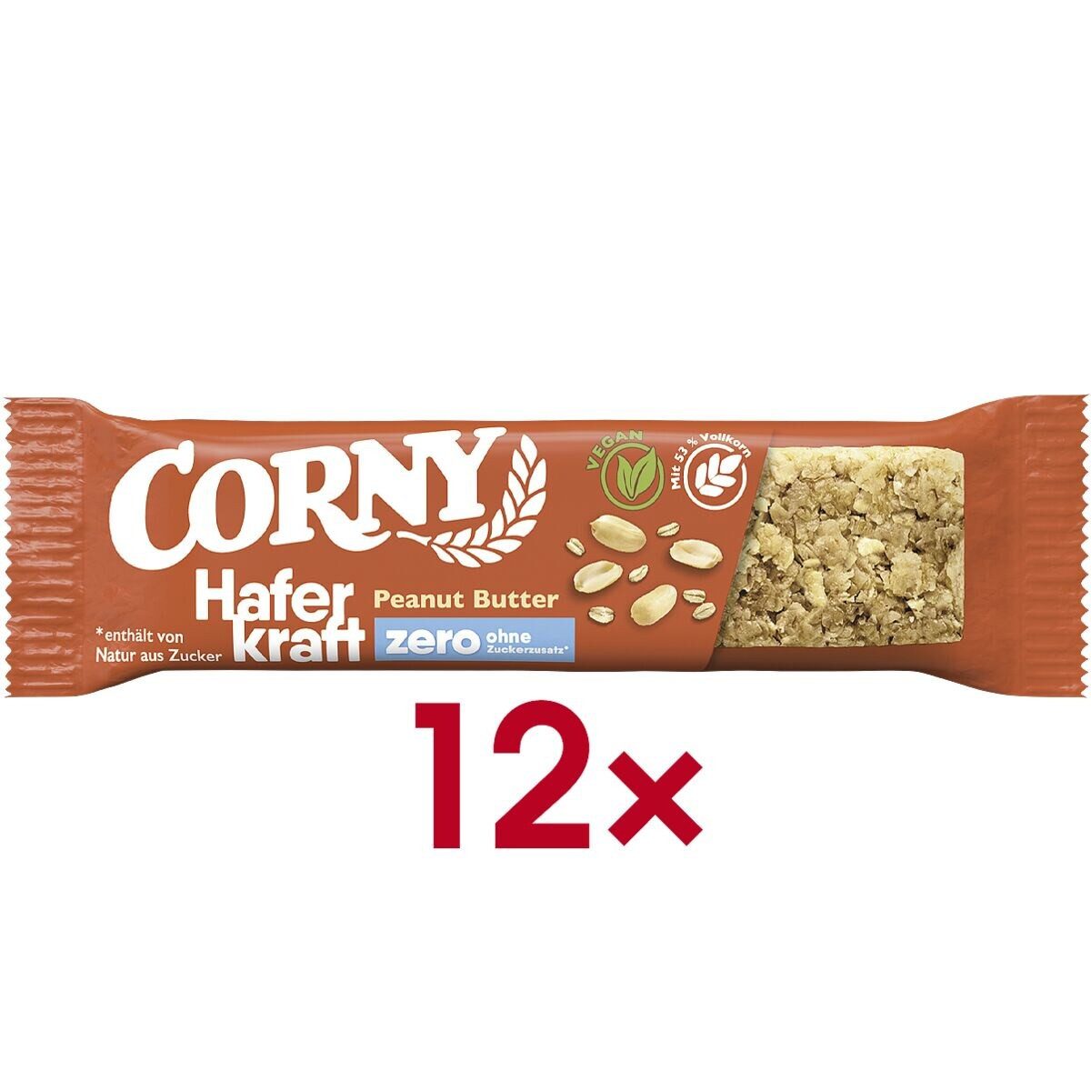 CORNY Riegel Zero Peanut-Butter, 12 Haferriegel