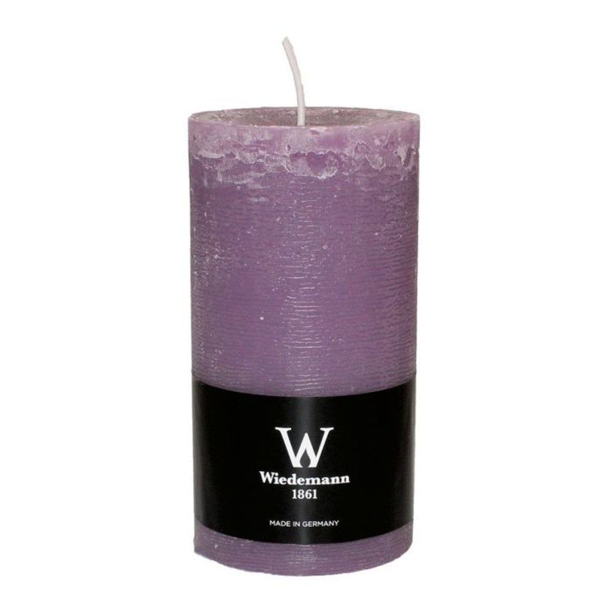 INNA-Glas Stumpenkerze AURORA, mauve, 19 cm, Ø10 cm, 155h - Made in Germany