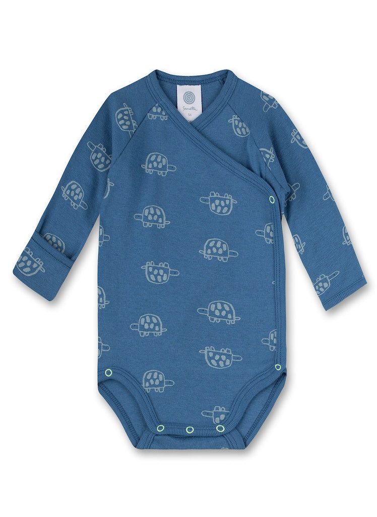 Sanetta Langarmwickelbody Baby Wickelbody Langarm Baumwolle Print